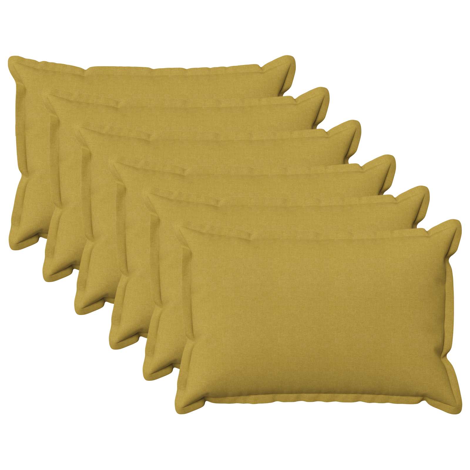 Párna huzat 6 pcs houten világos zöld 50 x 80 cm műlenszövet