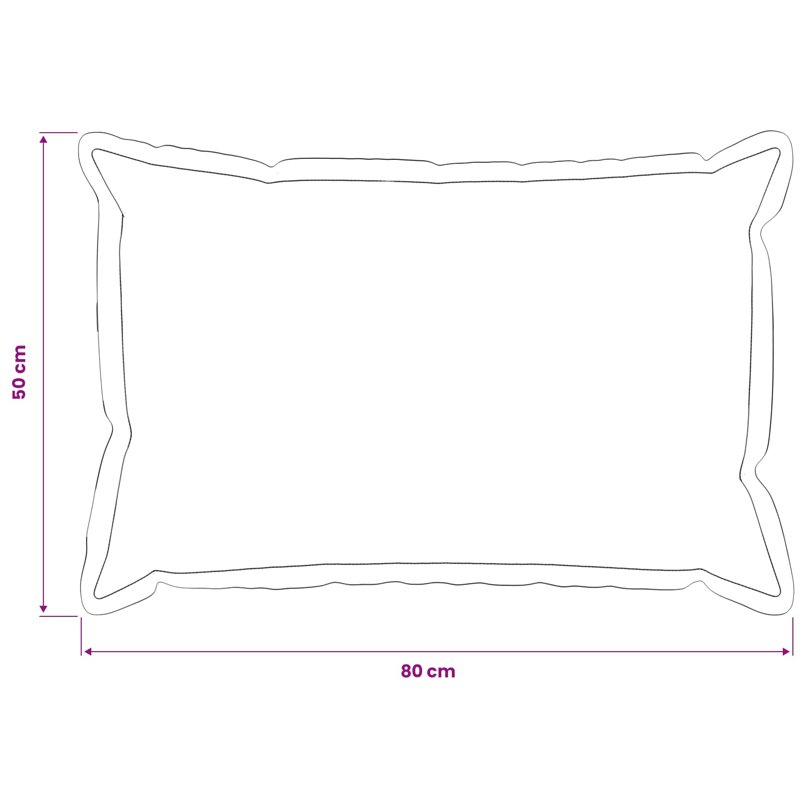 Párna huzat 6 pcs houten farmerkék 50 x 80 cm műlenszövet