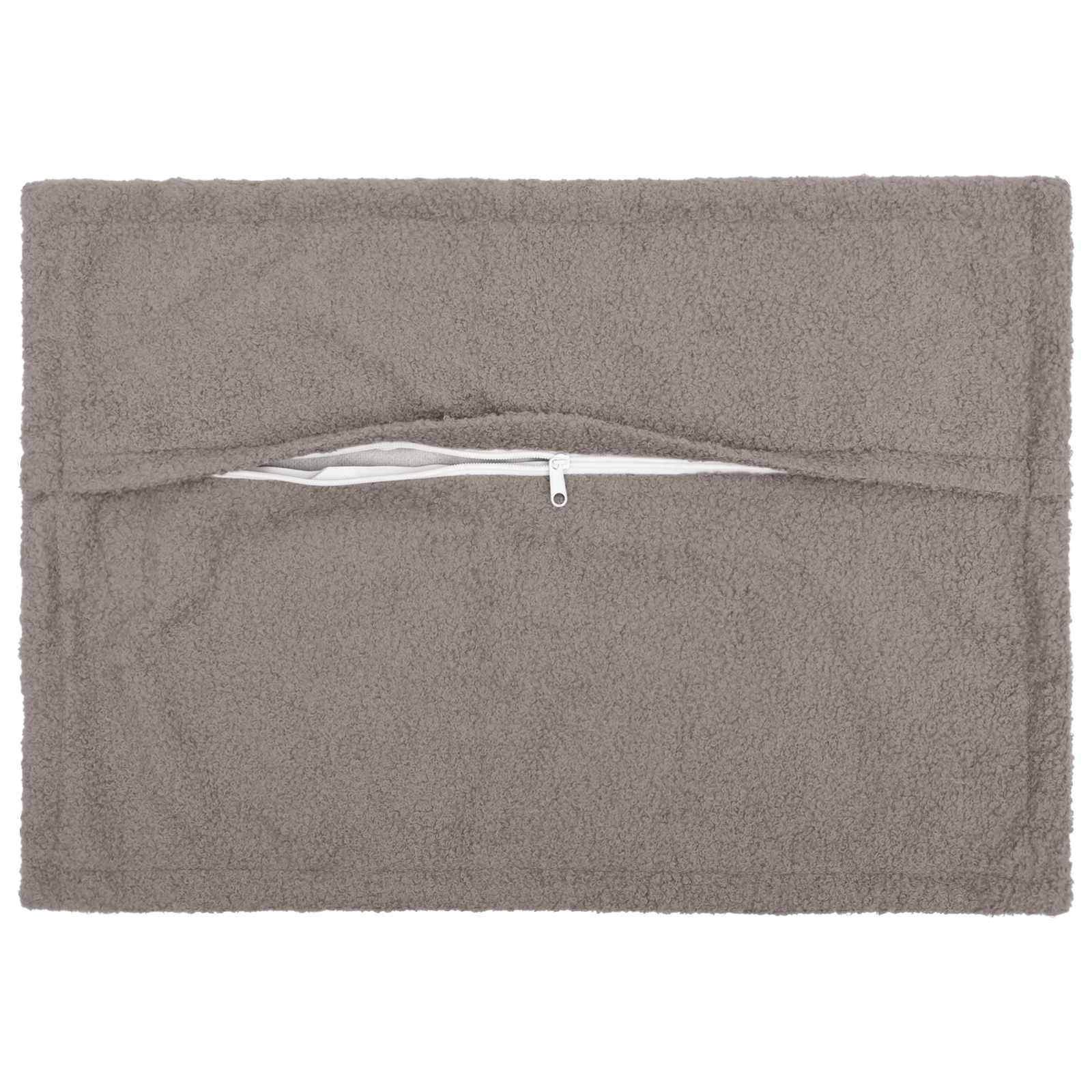 Párna huzat 2 pcs houten világosszürke 50 x 80 cm bouclé