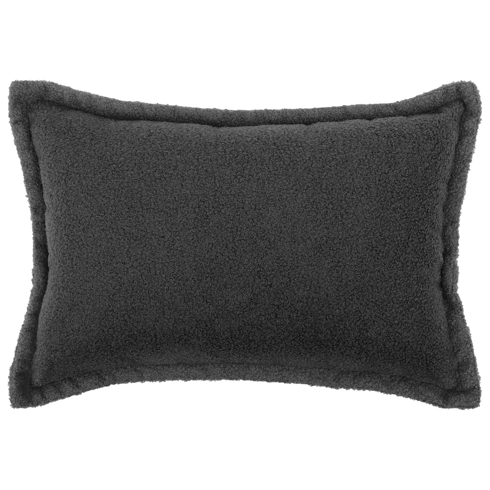 Párna huzat 6 pcs houten sötétszürke 50 x 80 cm bouclé