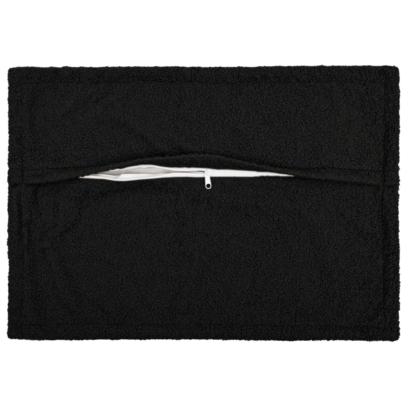 Párna huzat 2 pcs houten fekete 50 x 80 cm bouclé