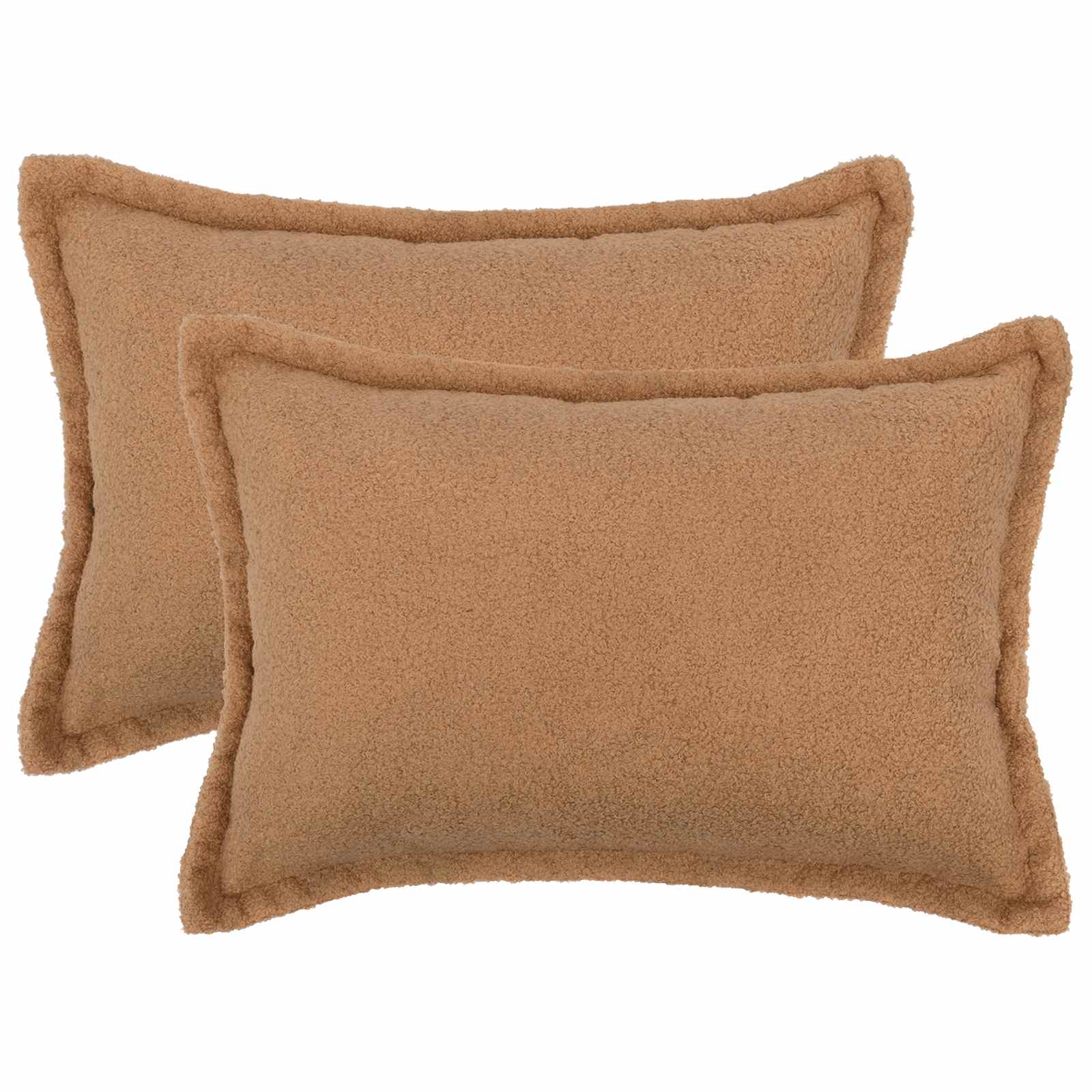 Párna huzat 2 pcs houten bézs 50 x 80 cm bouclé