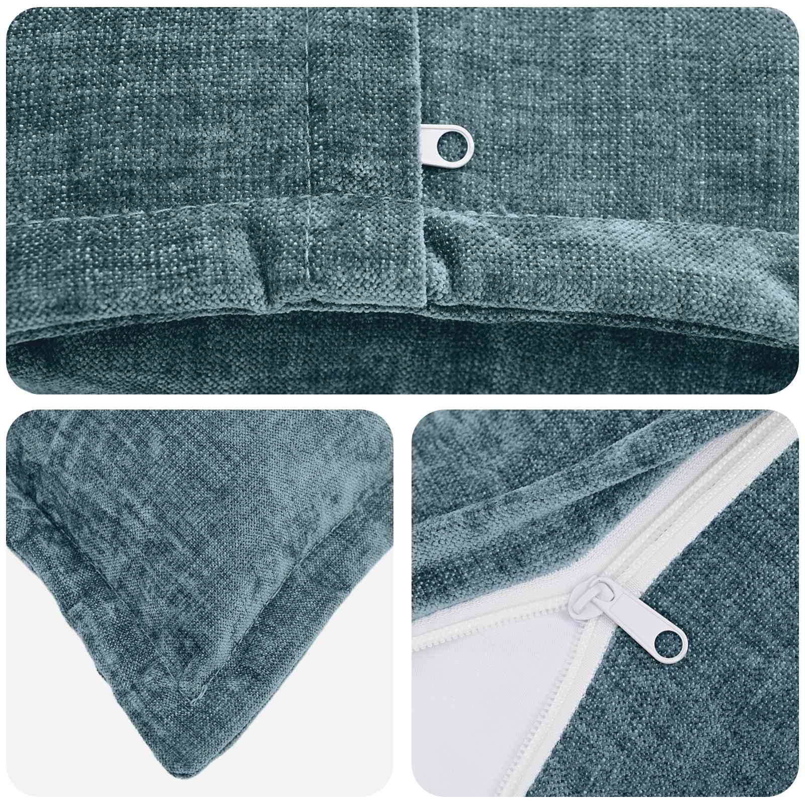 Párna huzat 6 pcs houten kék 50 x 80 cm chenille szövet