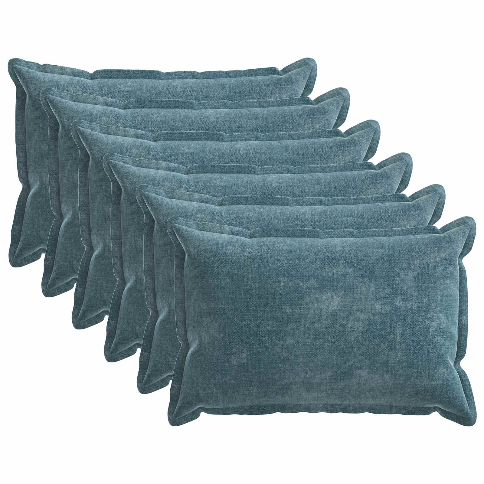 Párna huzat 6 pcs houten kék 50 x 80 cm chenille szövet
