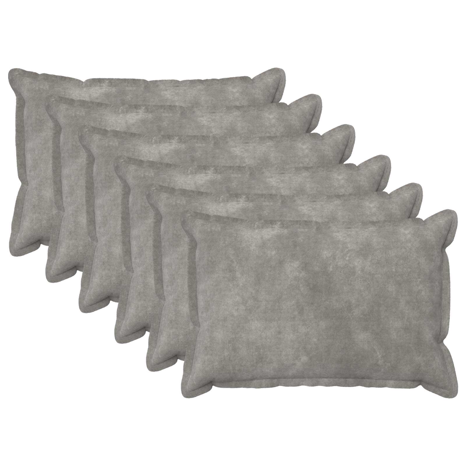 Párna huzat 6 pcs houten világosszürke 50 x 80 cm