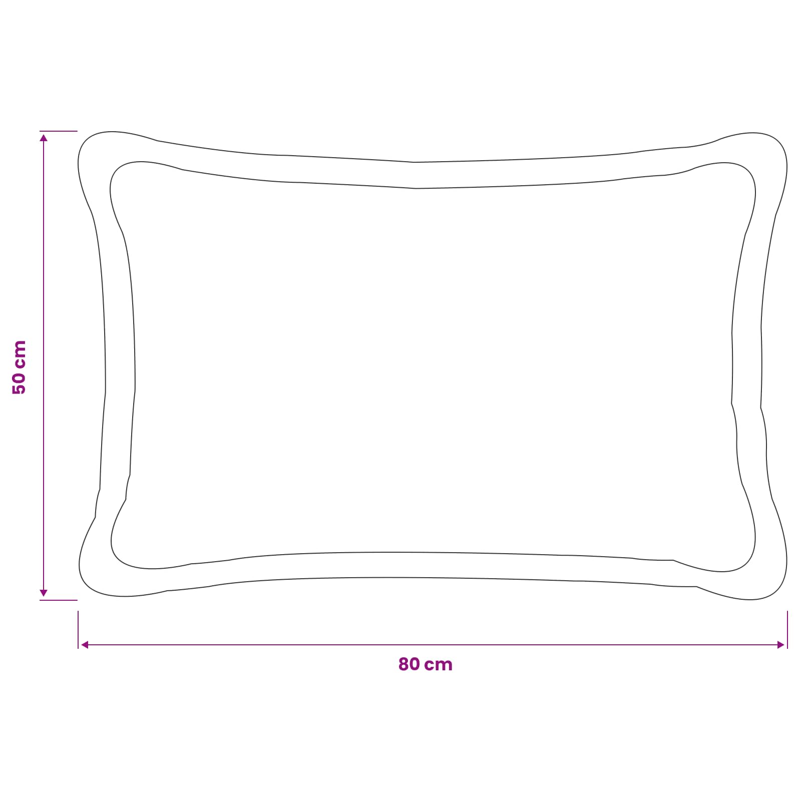 Párna huzat 2 pcs houten sötétzöld 50 x 80 cm bouclé