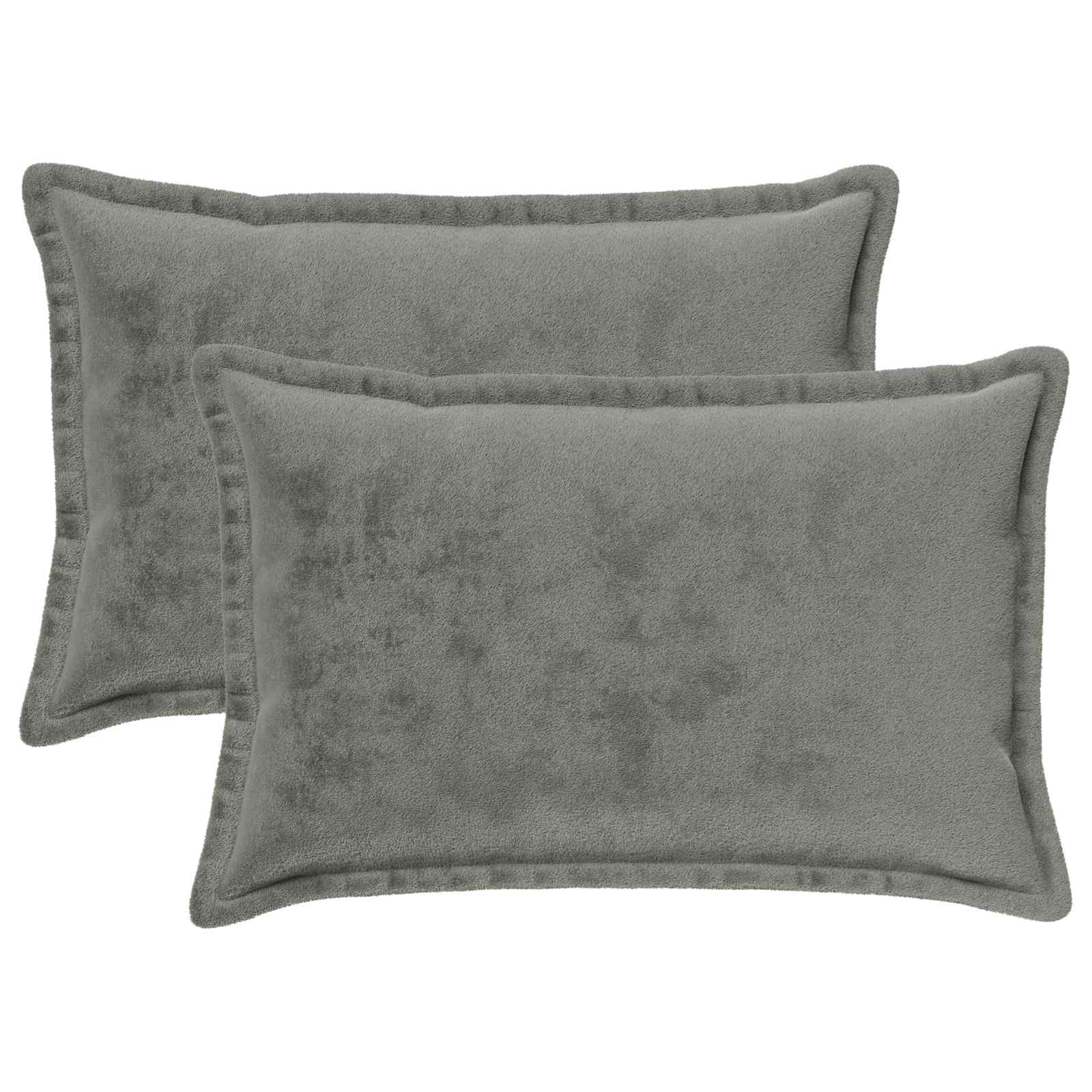 Párna huzat 2 pcs houten sötétszürke 50 x 80 cm flanell