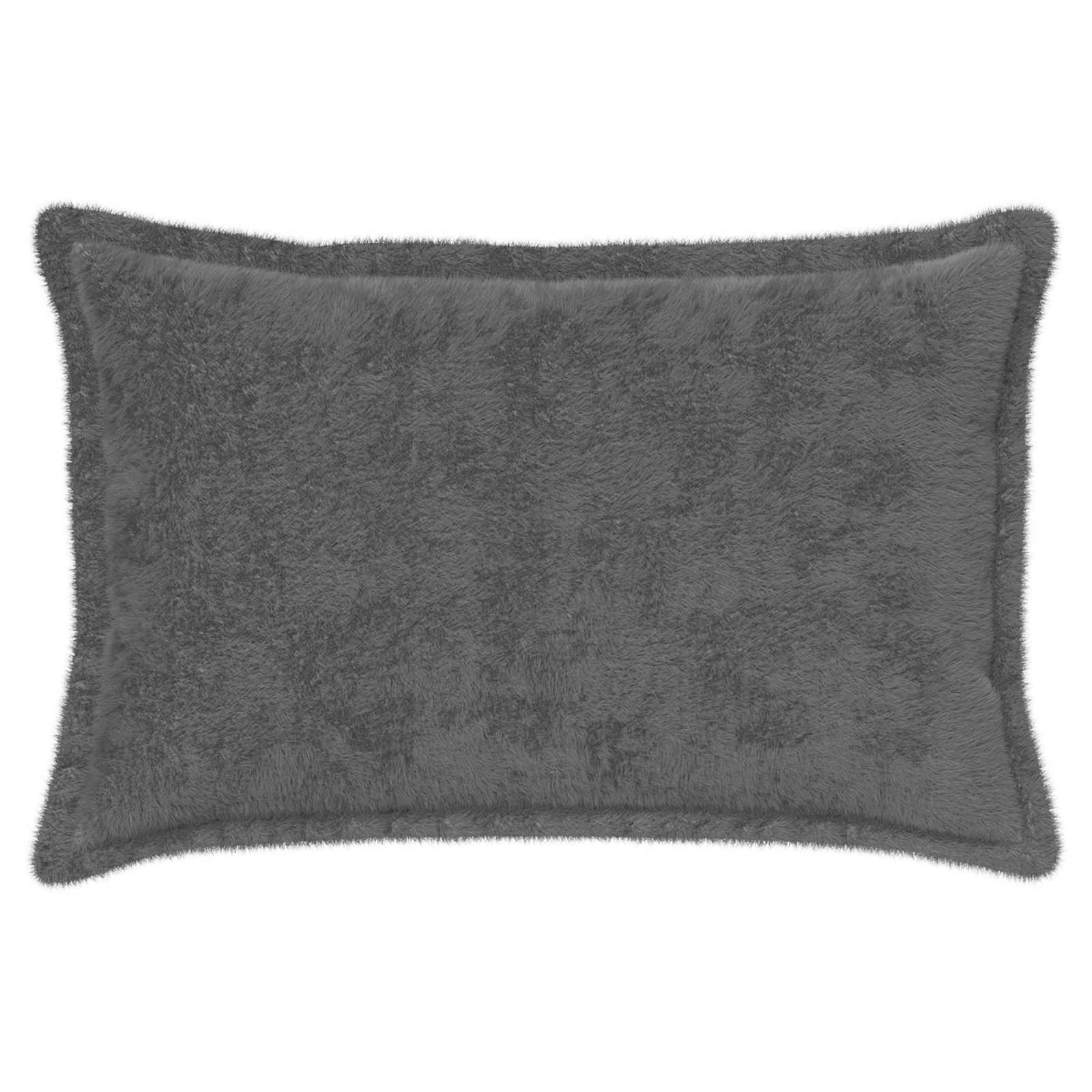Párna huzat 6 db houten sötétszürke 50 x 80 cm műnyúl szőr