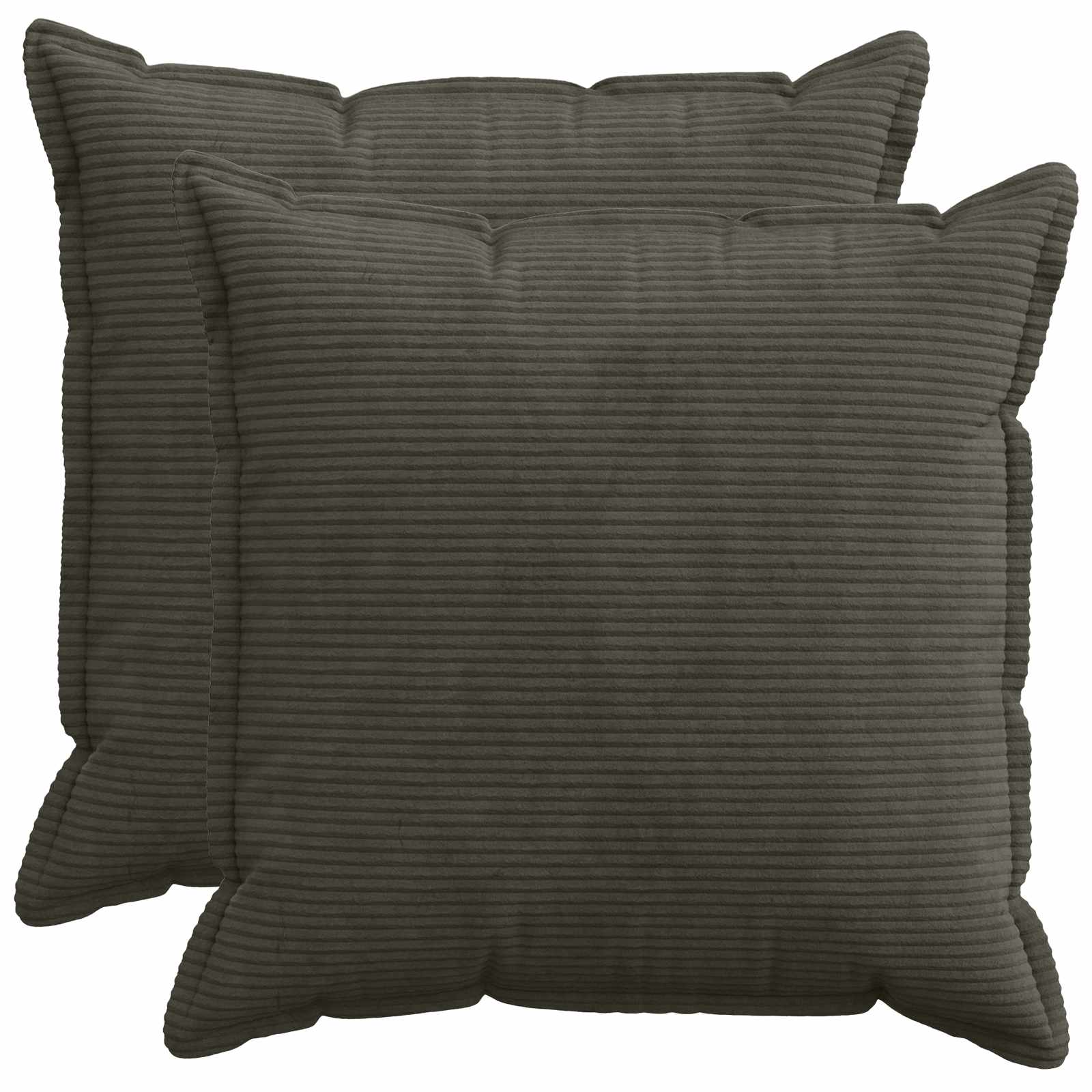 Párna huzat 2 db houten antracitszürke 55 x 55 cm cord