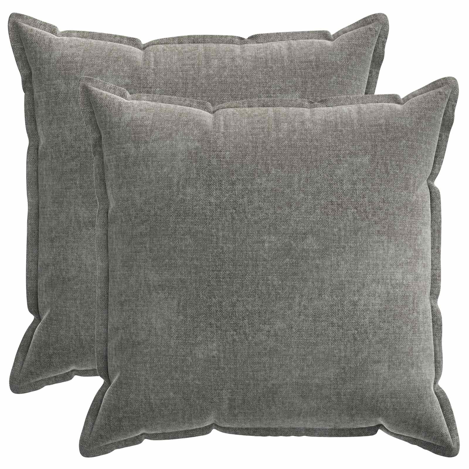 Párna huzat 2 db houten sötétszürke 55 x 55 cm chenille szövet