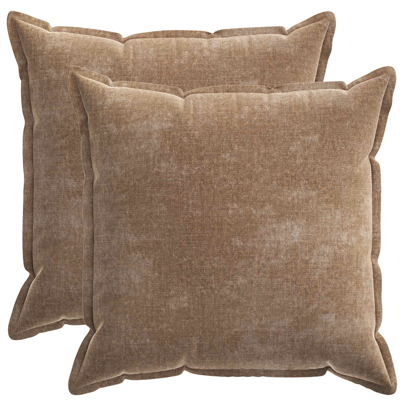Párna huzat 2 db houten barna 55 x 55 cm chenille szövet