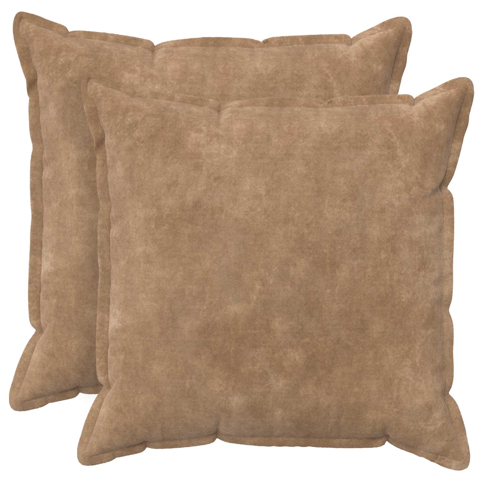 Párna huzat 2 pcs houten tópszínű 55 x 55 cm mikroszálas plüss