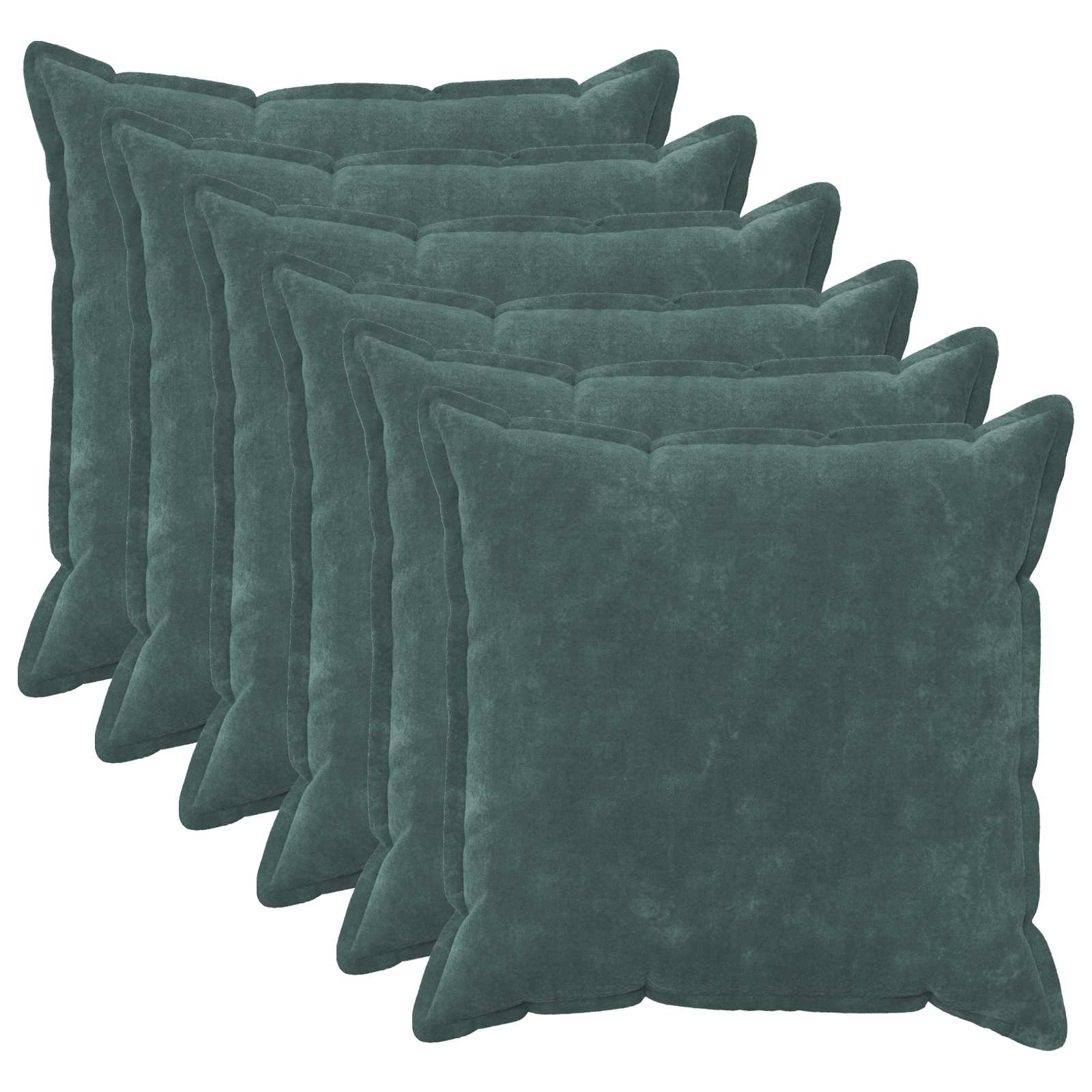 Párna huzat 6 pcs houten tengerkék 55 x 55 cm mikroszálas plüss