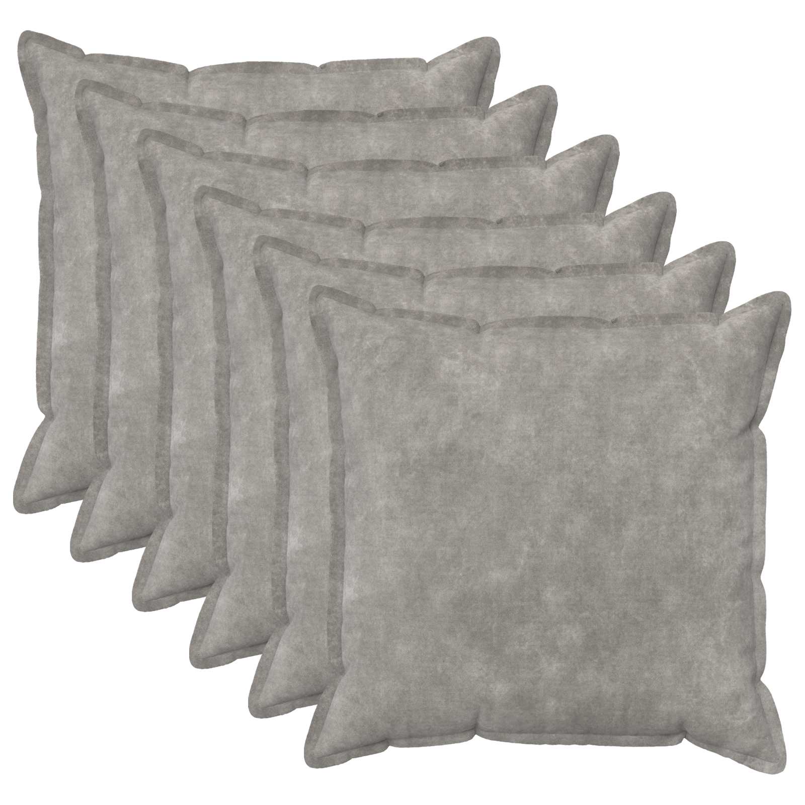 Párna huzat 6 pcs houten világosszürke 55 x 55 cm