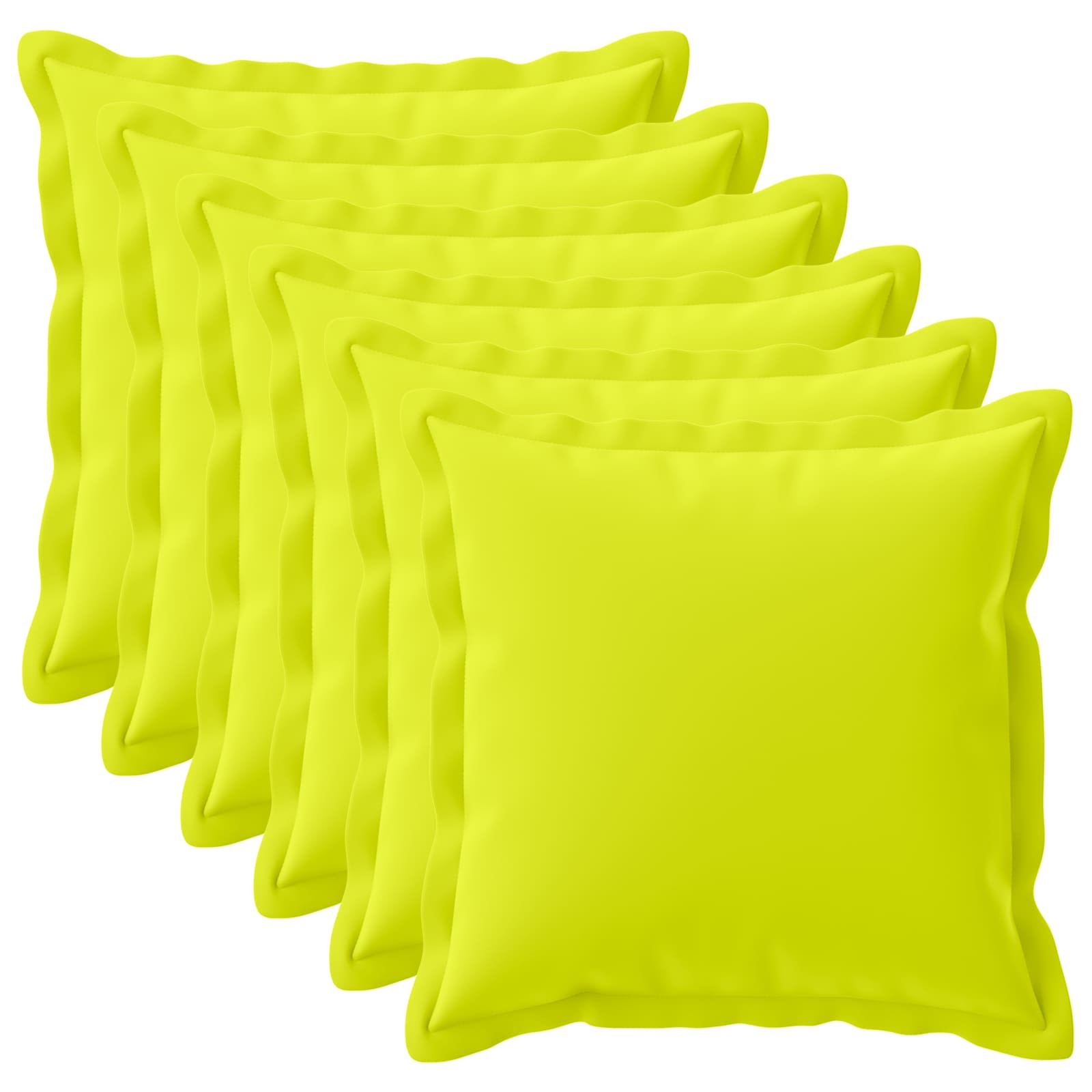 Párna huzat 6 db houten fényes zöld 55 x 55 cm poliészter