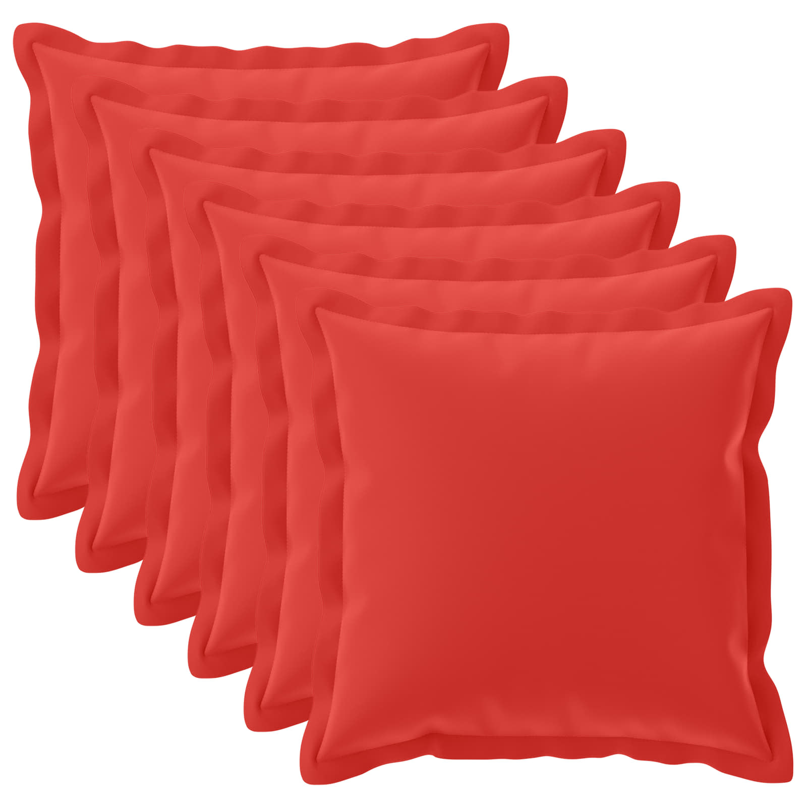 Párna huzat 6 db houten piros 55 x 55 cm poliészter