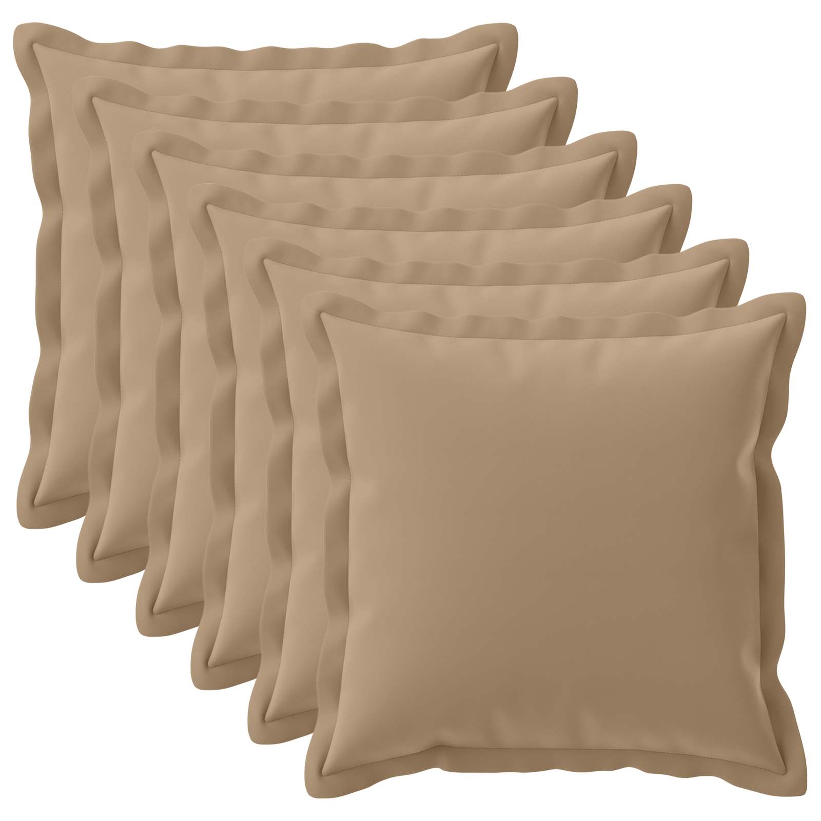 Párna huzat 6 db houten tópszínű 55 x 55 cm poliészter