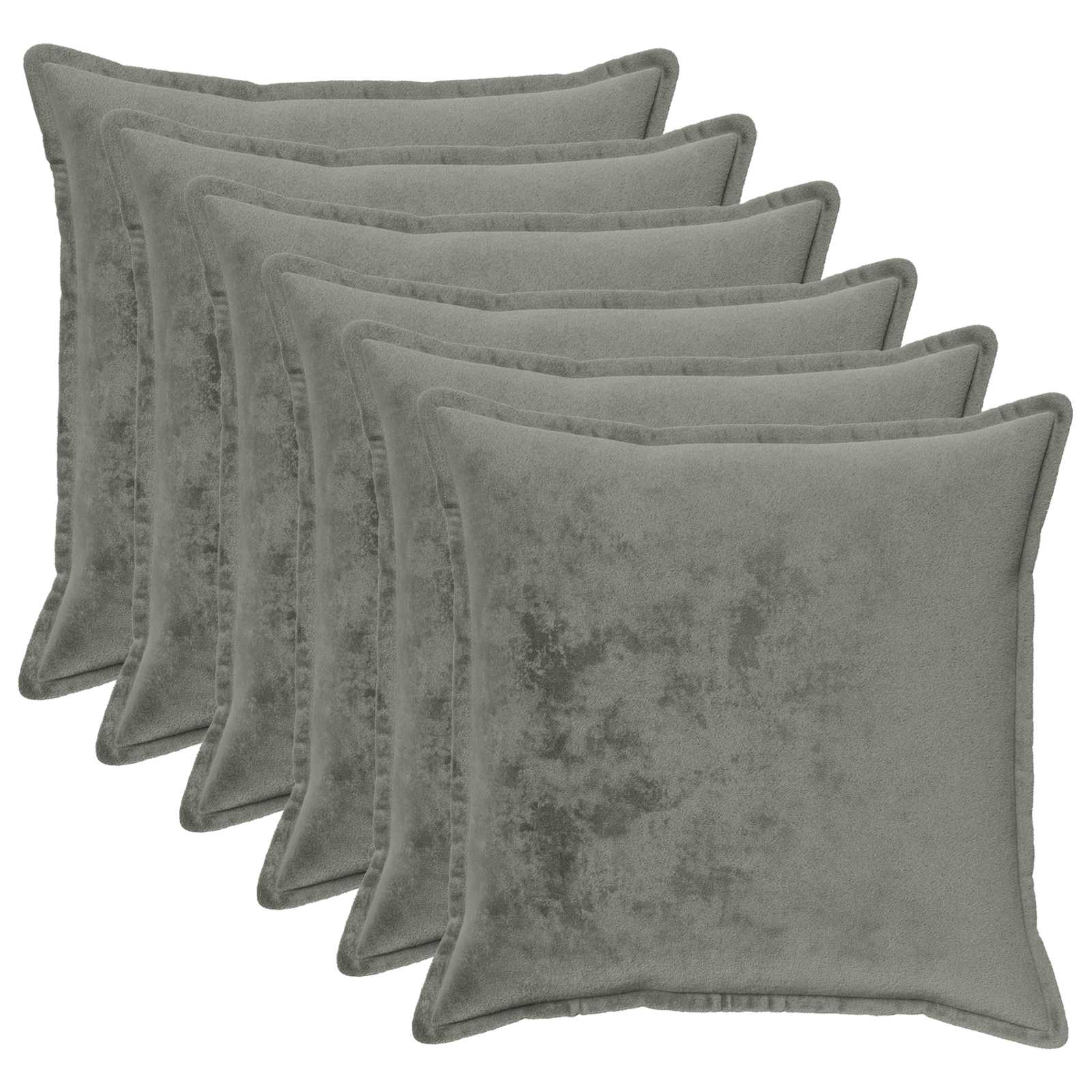 Párna huzat 6 pcs houten sötétszürke 55 x 55 cm flanell