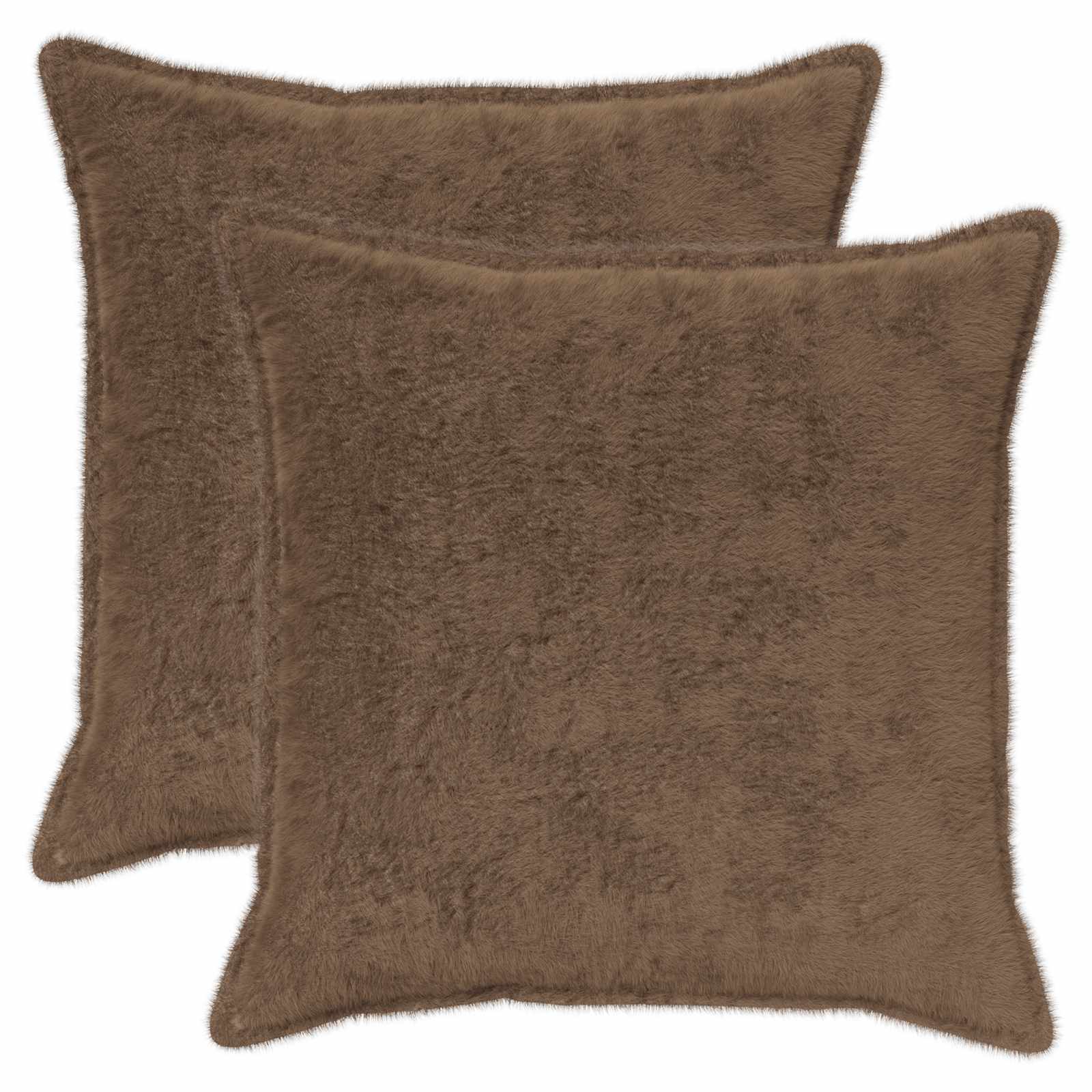 Párna huzat 2 db houten világos barna 55 x 55 cm műnyúl szőr