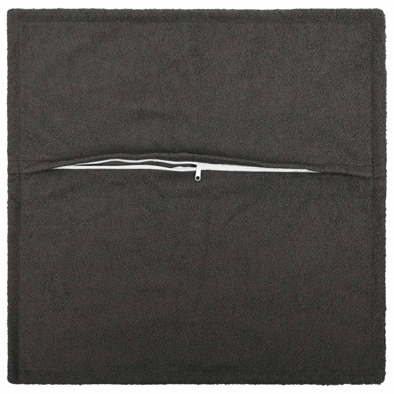 Párna huzat 2 pcs houten sötétszürke 60 x 60 cm bouclé