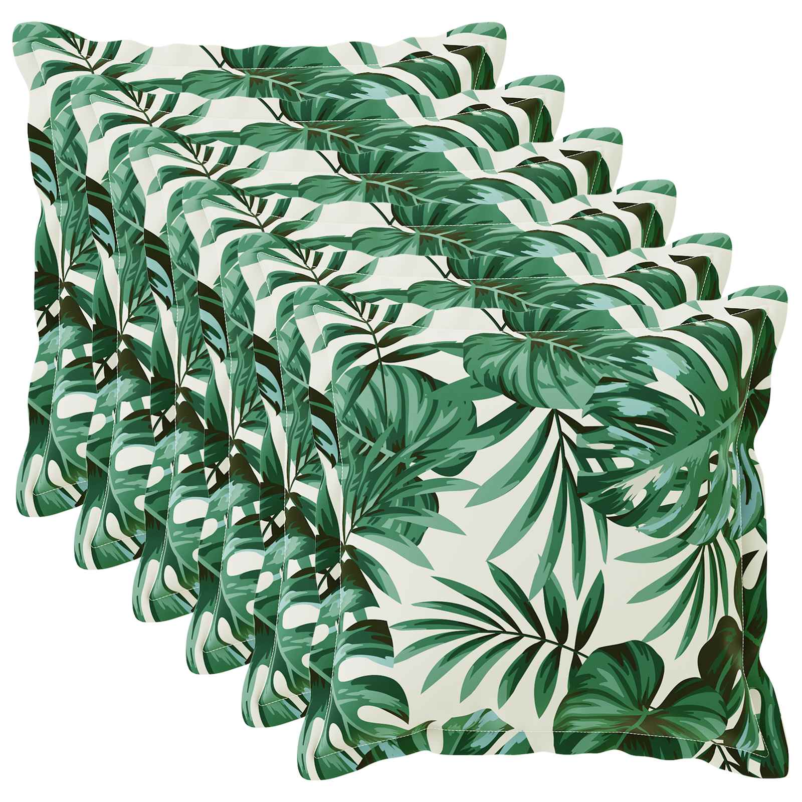 Párna huzat 6 db houten levélminta 60 x 60 cm poliészter