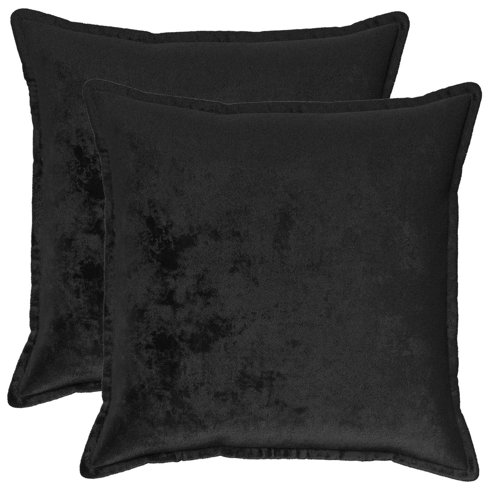 Párna huzat 2 pcs houten fekete 60 x 60 cm flanell