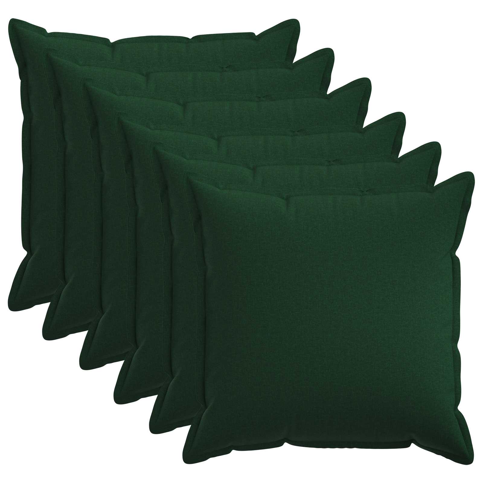 Párna huzat 6 db houten sötétzöld 65 x 65 cm műlenszövet