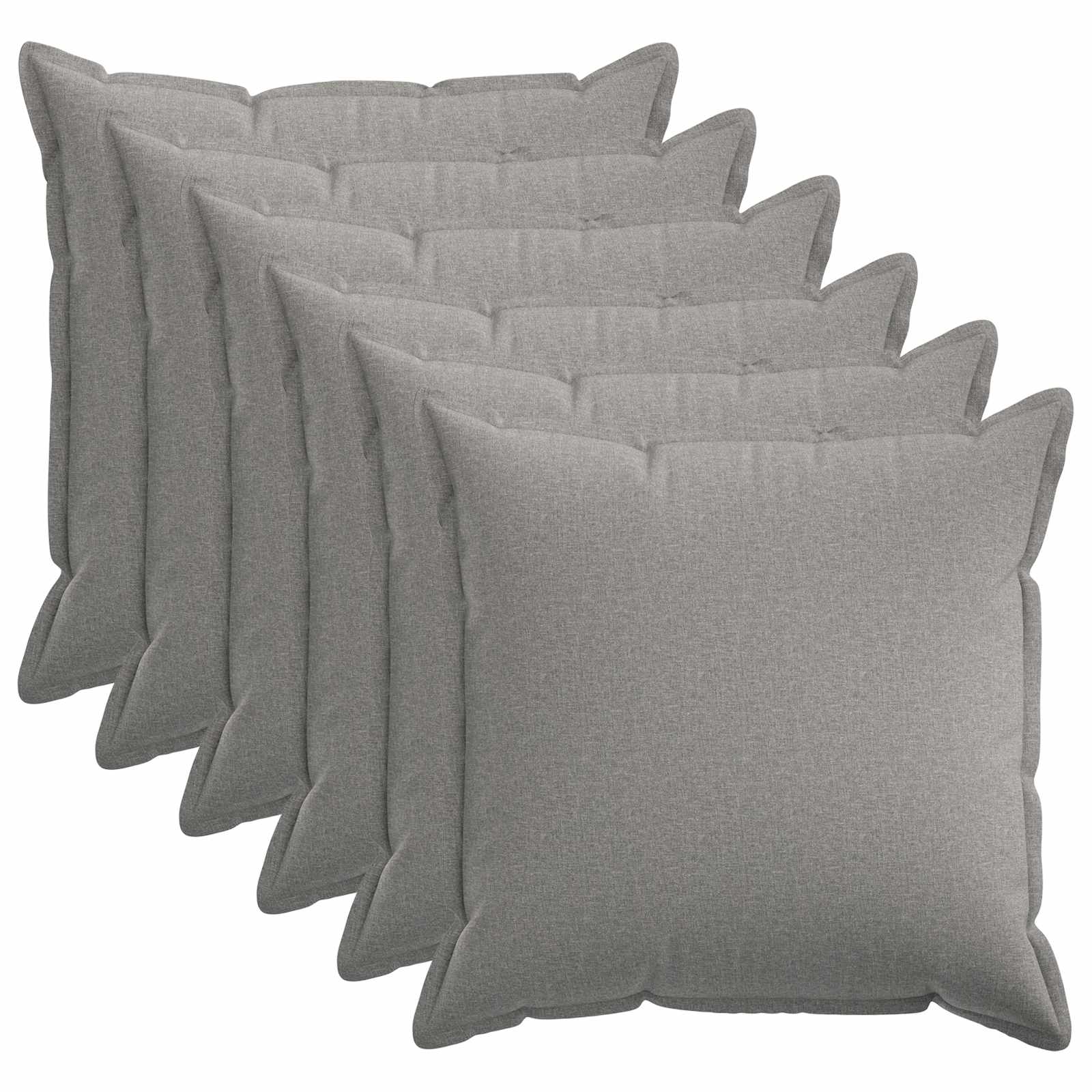 Párna huzat 6 pcs houten felhőszürke 65 x 65 cm műlenszövet