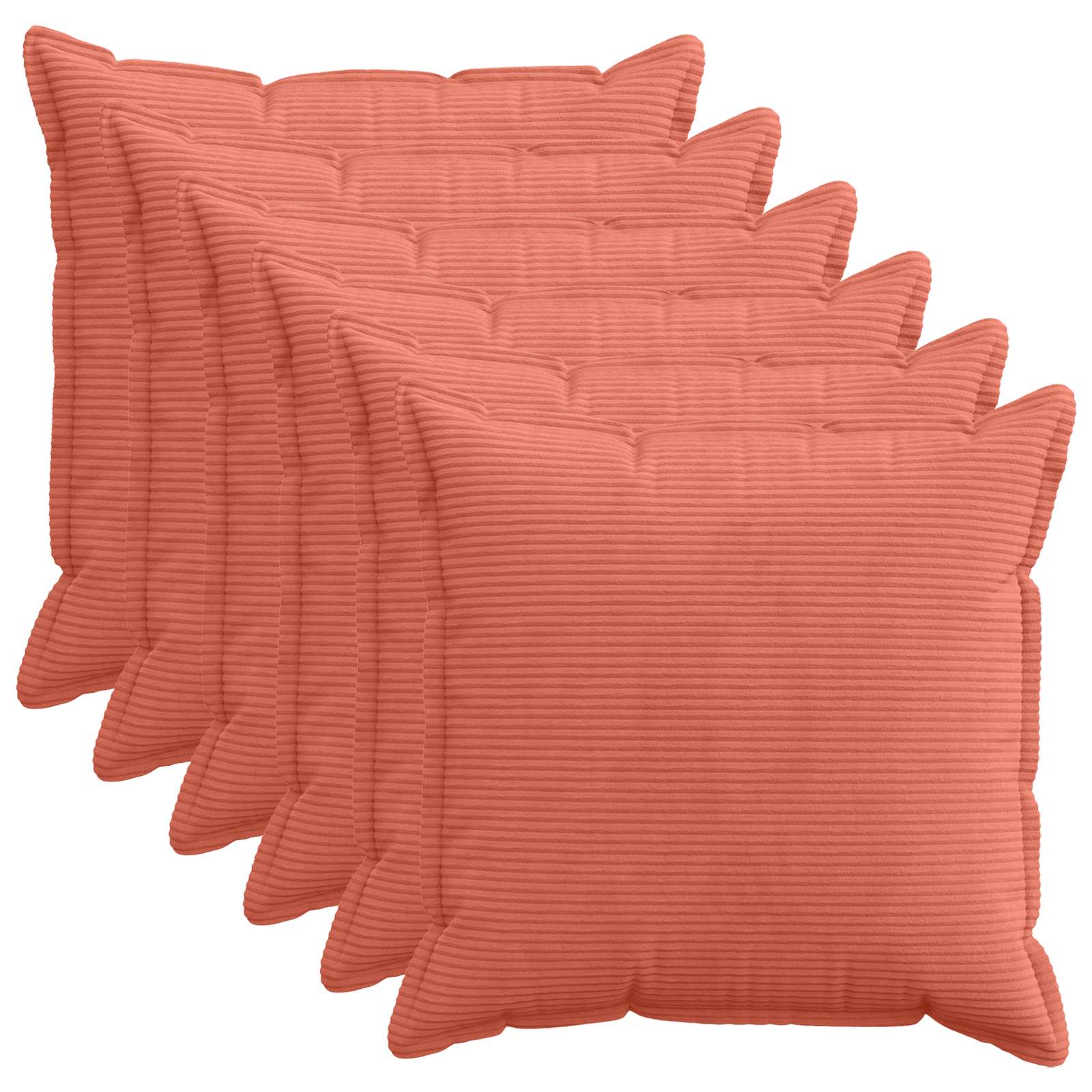 Párna huzat 6 db houten piros narancs 65 x 65 cm cord