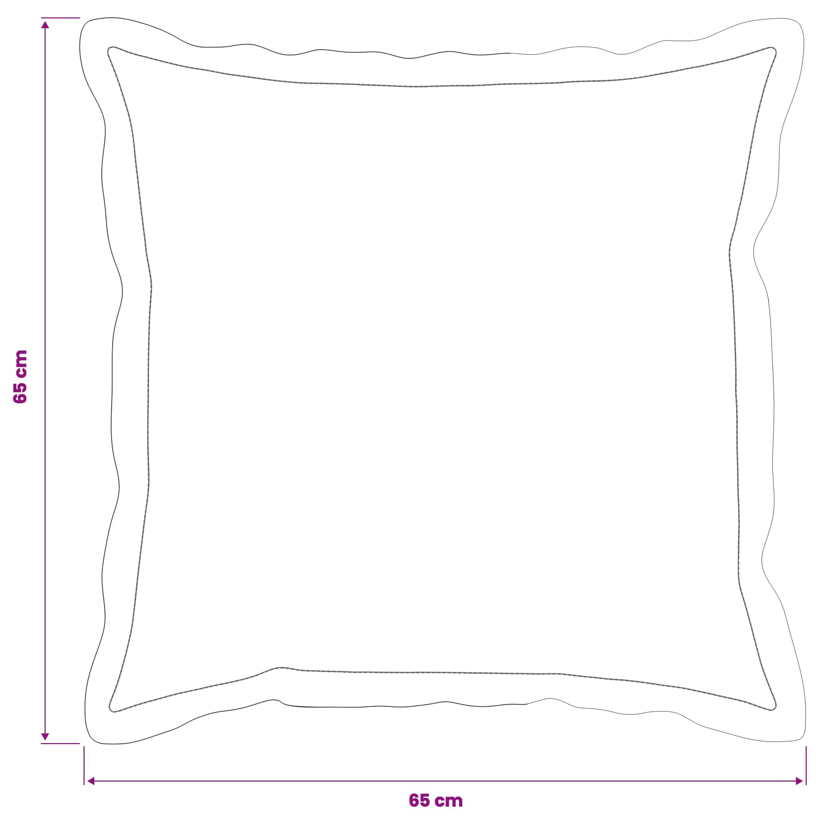 Párna huzat 6 db houten antracitszürke 65 x 65 cm poliészter