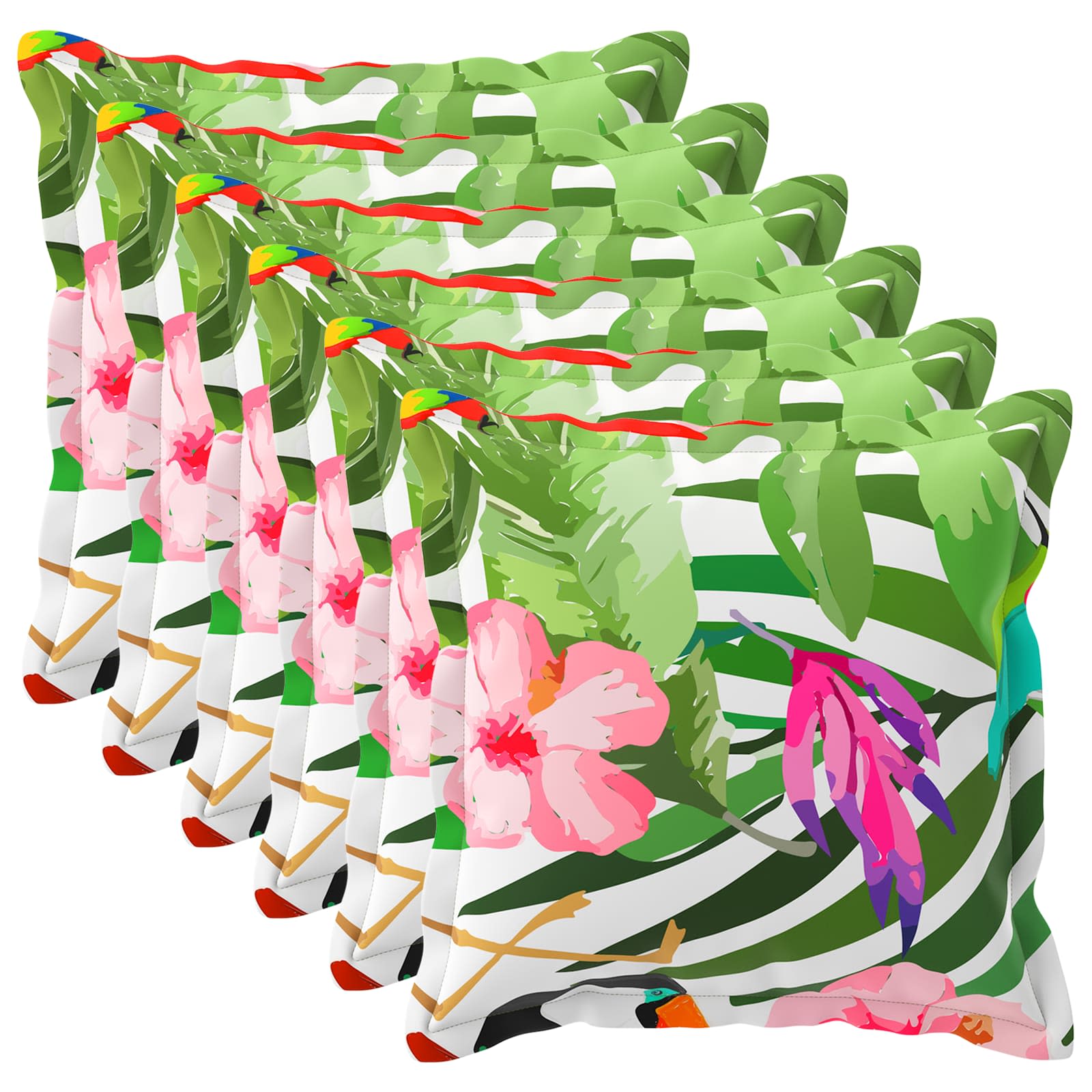 Párna huzat 6 db houten fekete 65 x 65 cm poliészter