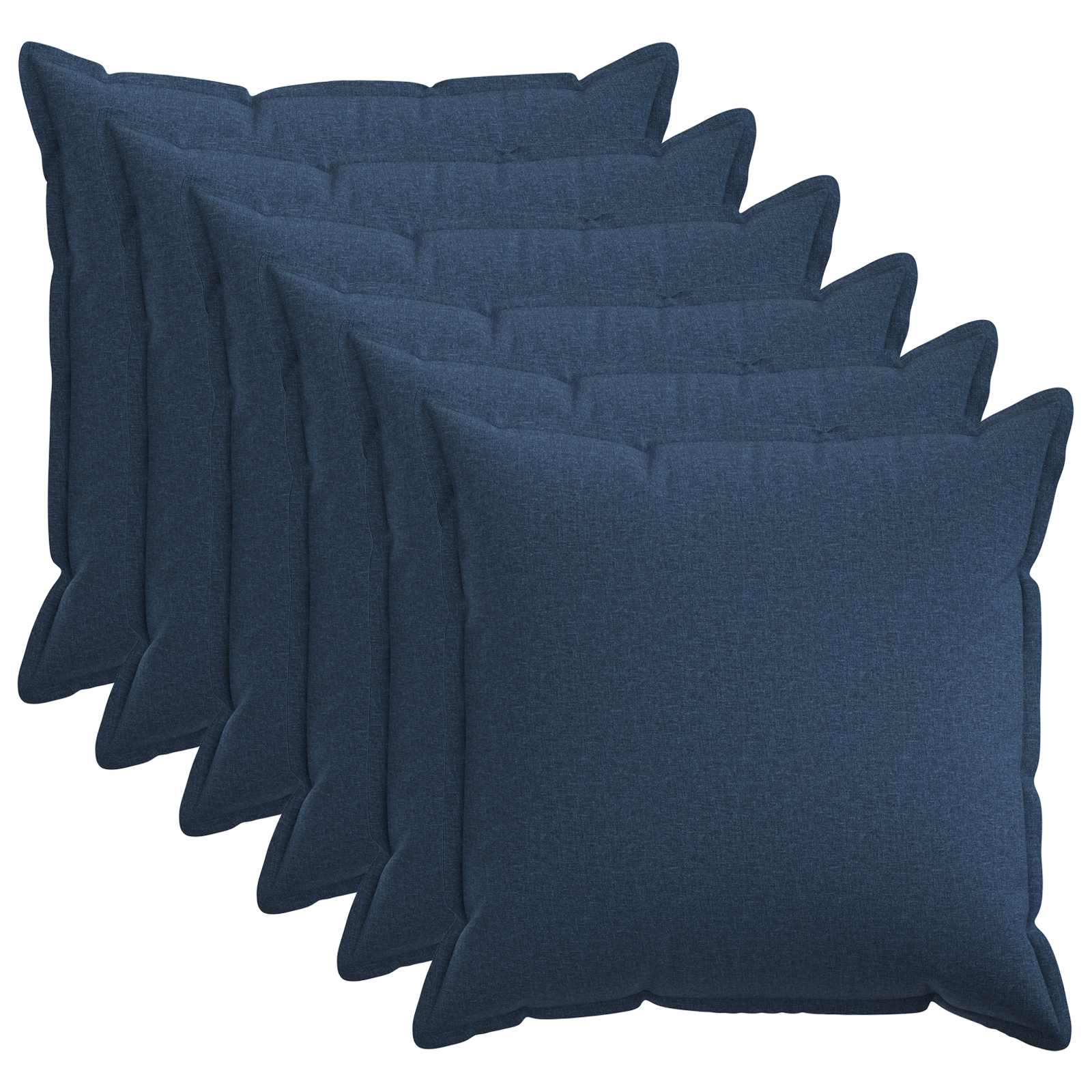 Párna huzat 6 pcs houten kék 70 x 70 cm műlenszövet