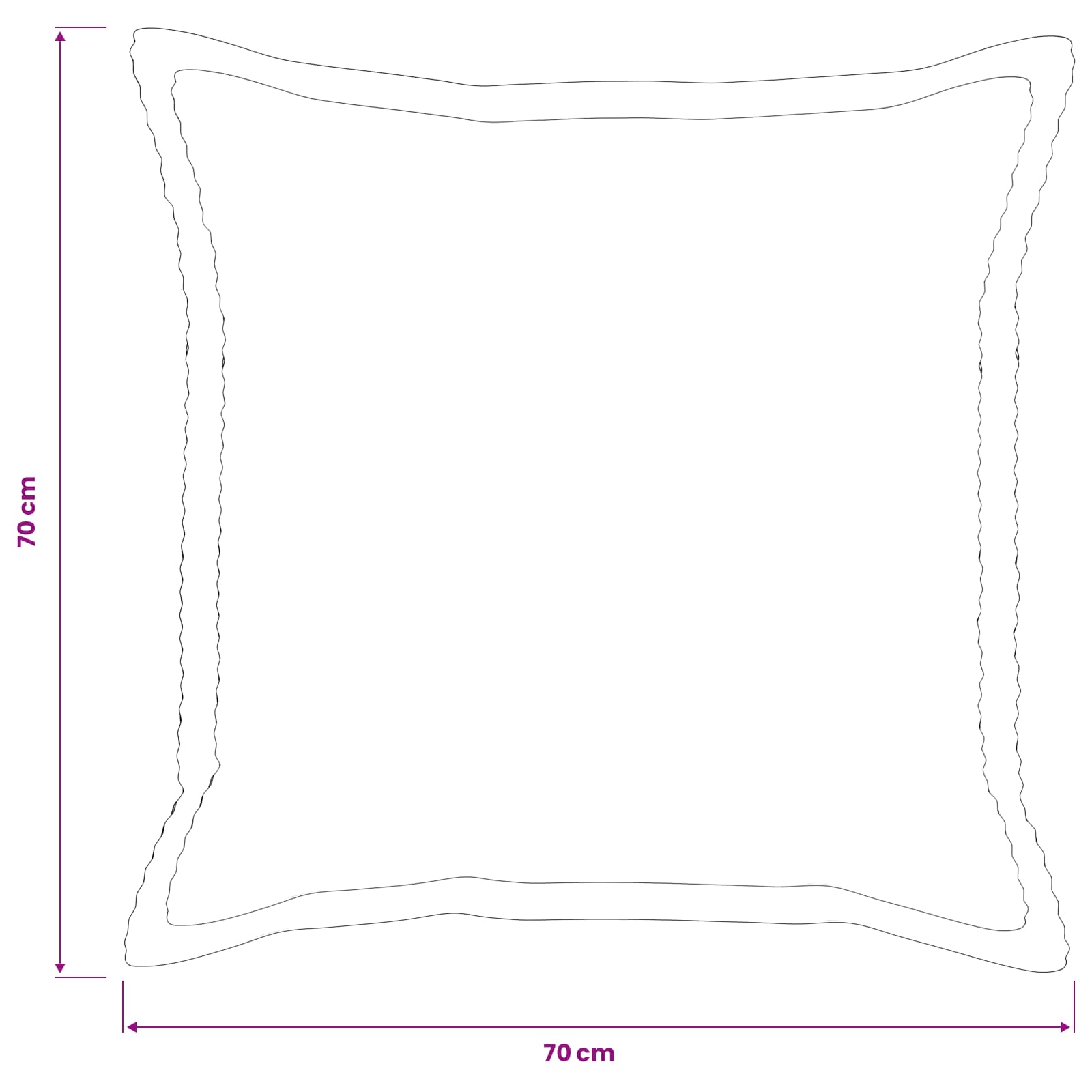 Párna huzat 6 db houten sötétkék 70 x 70 cm cord