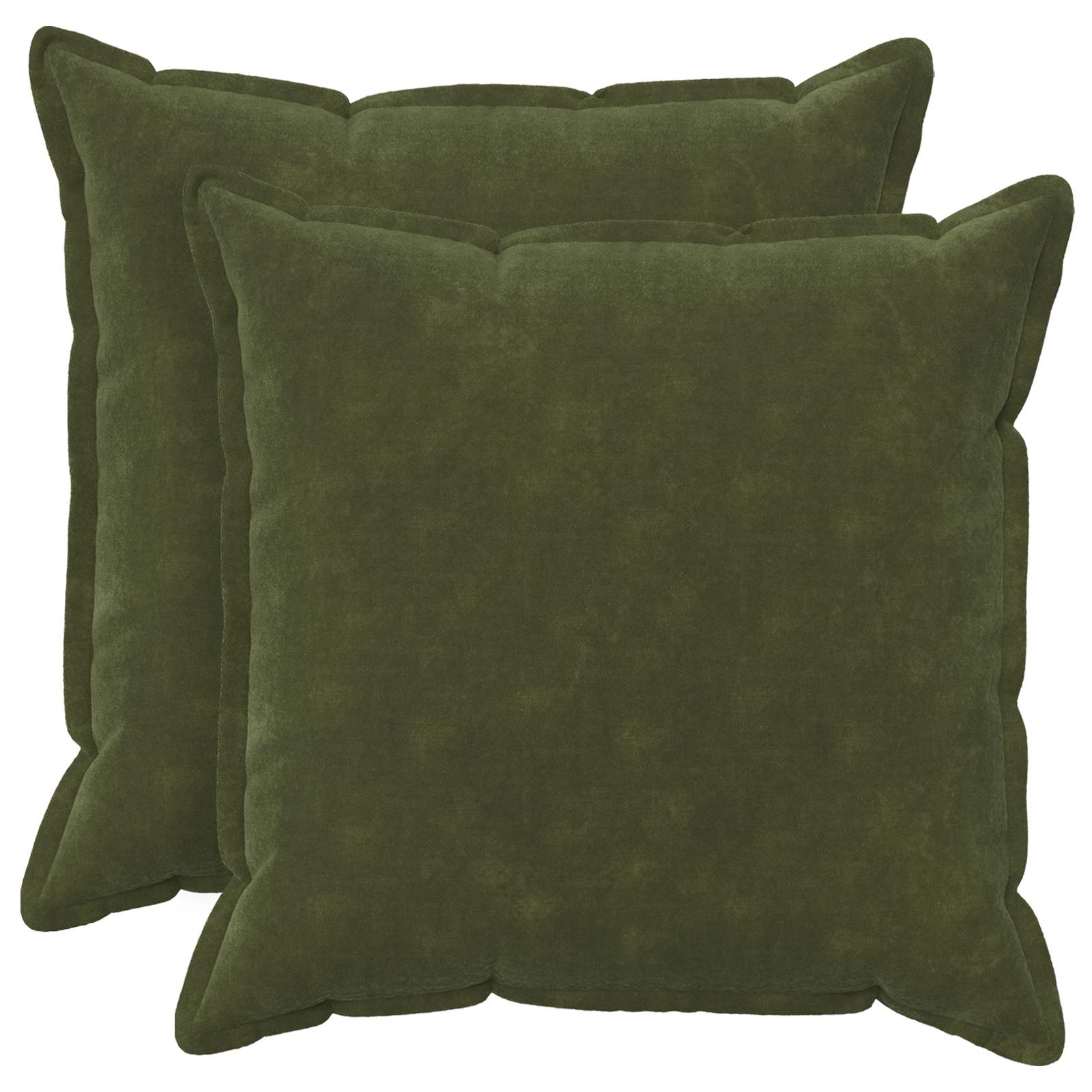 Párna huzat 2 pcs houten zöld 70 x 70 cm mikroszálas plüss