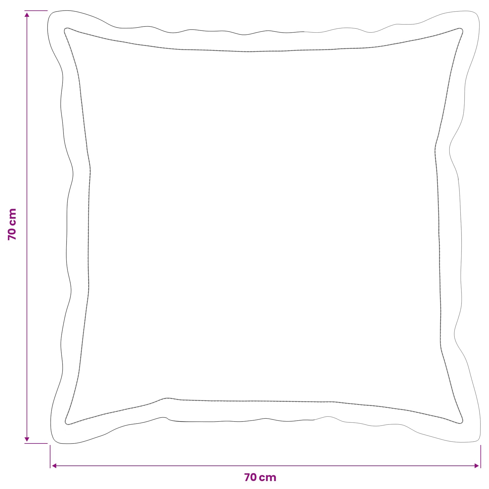 Párna huzat 6 db houten antracitszürke 70 x 70 cm poliészter