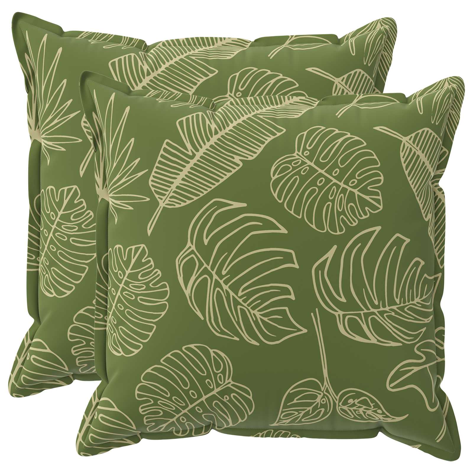 Párna huzat 2 db houten levélminta 70 x 70 cm poliészter