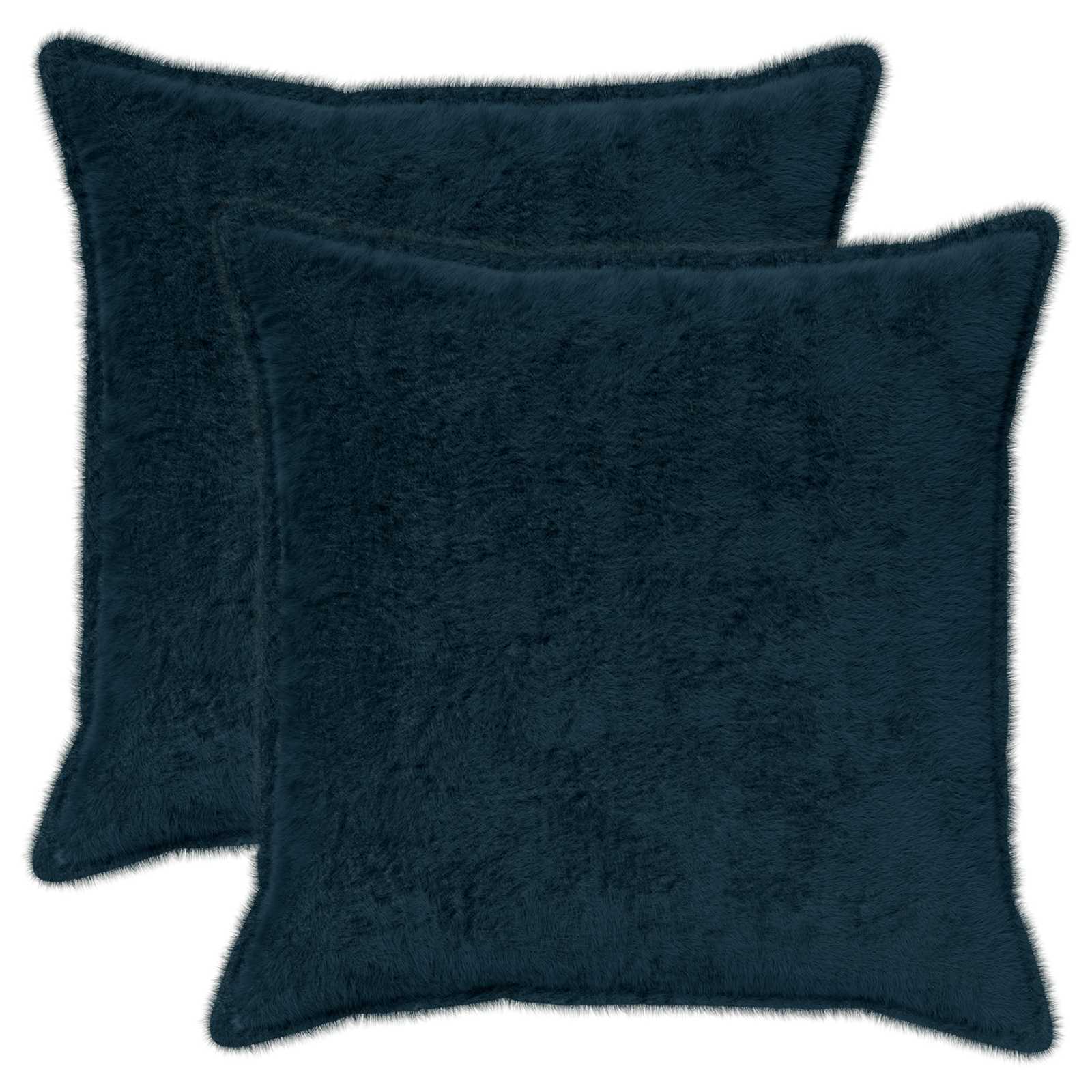 Párna huzat 2 db houten sötétkék 70 x 70 cm műnyúl szőr