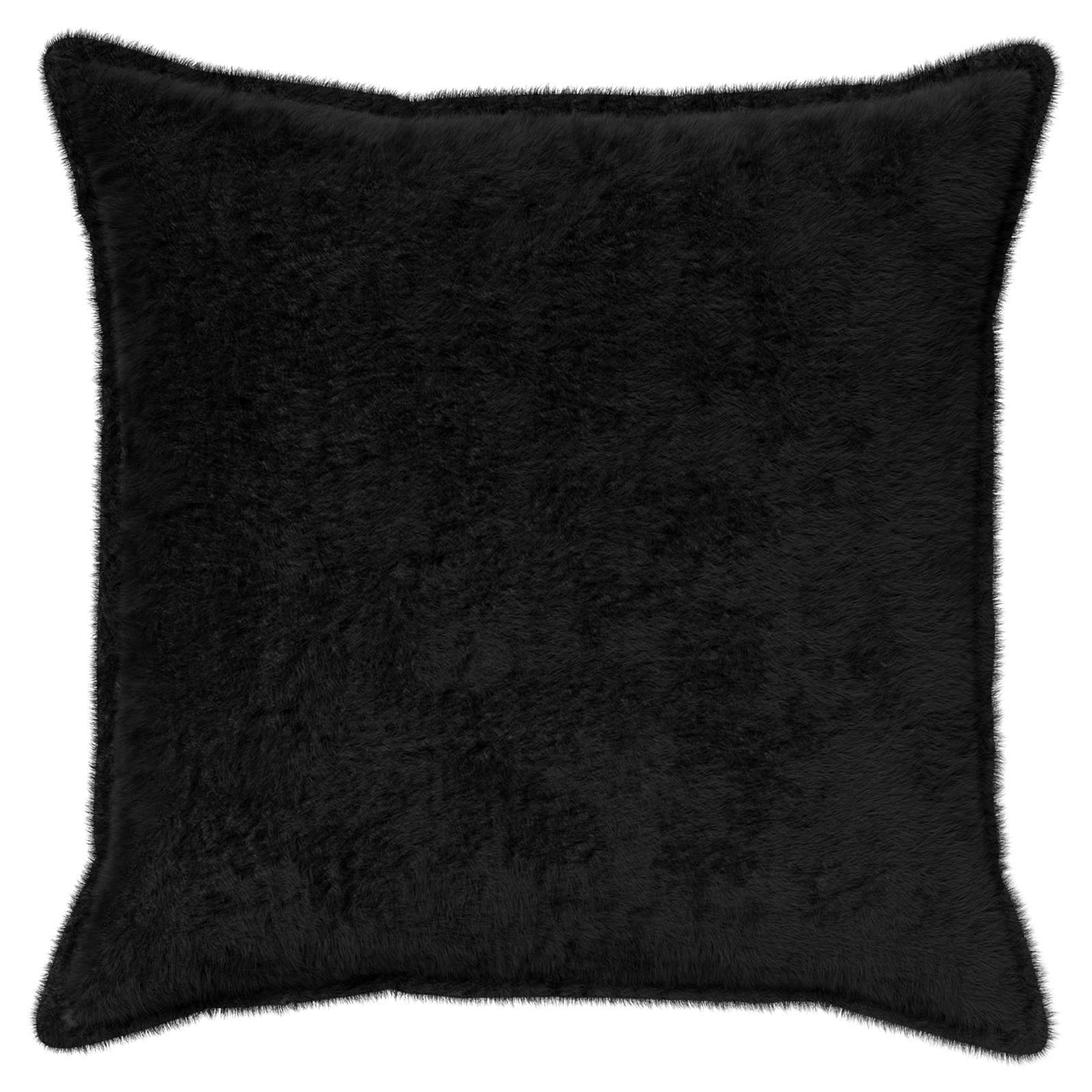 Párna huzat 2 db houten fekete 70 x 70 cm műnyúl szőr