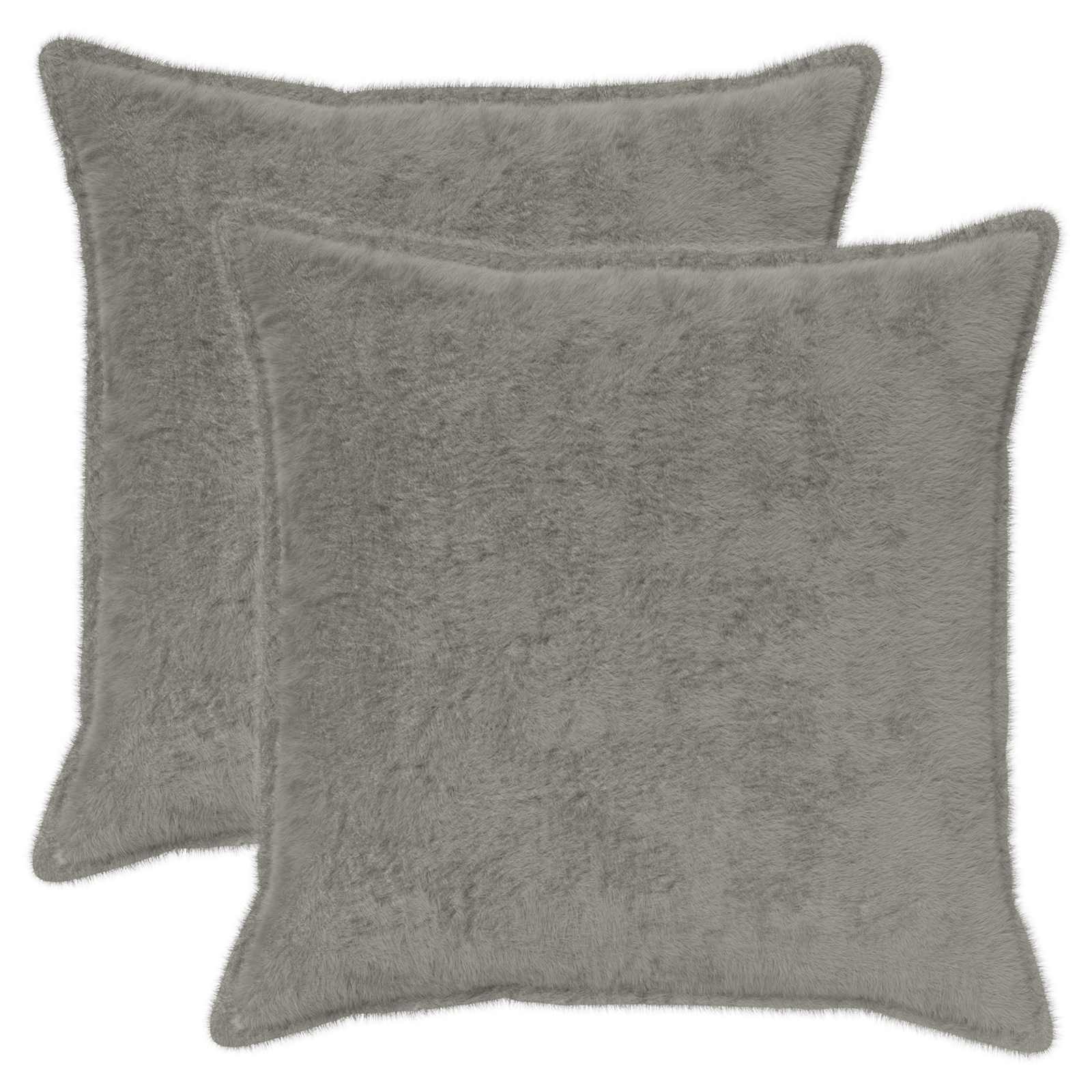 Párna huzat 2 db houten világosszürke 70 x 70 cm műnyúl szőr