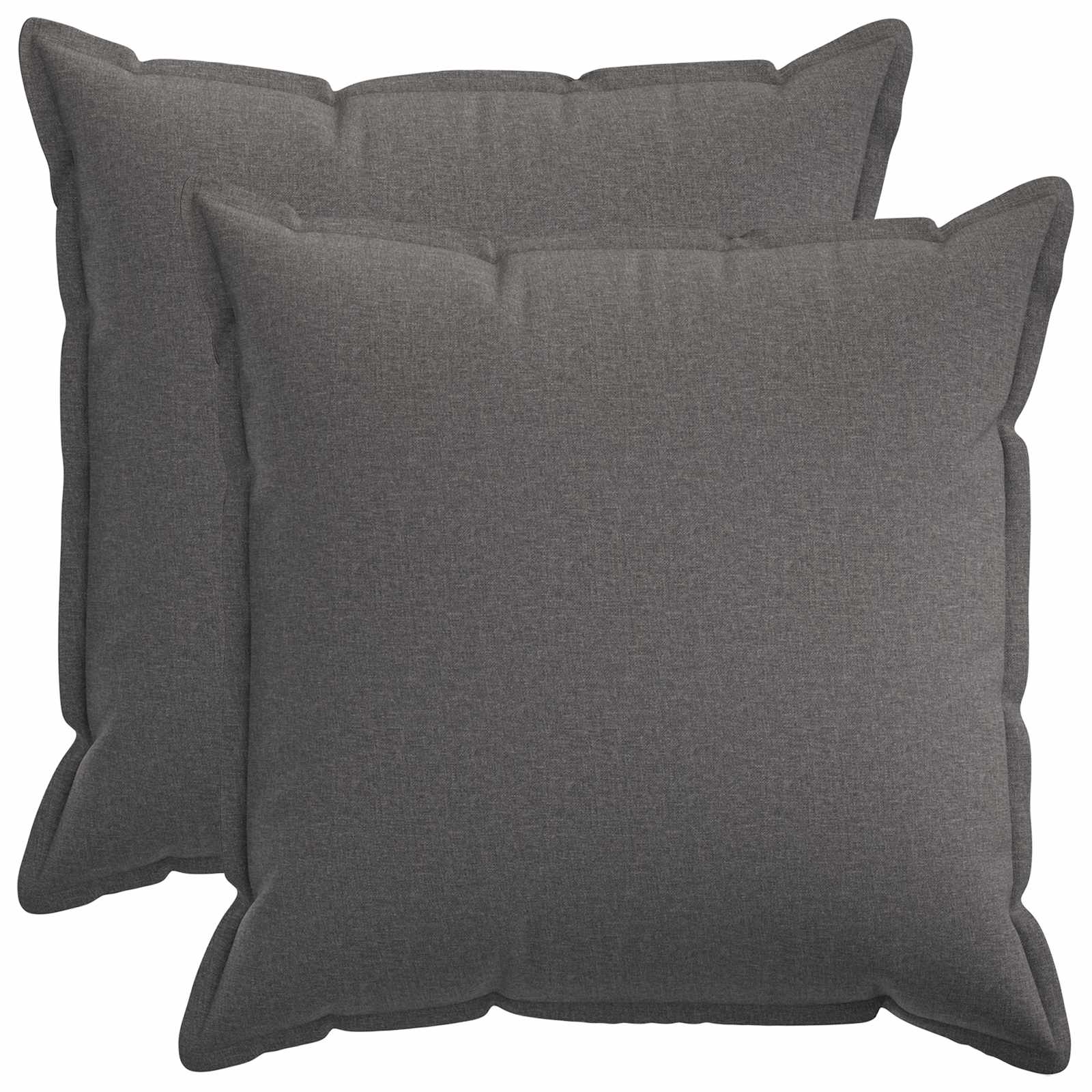Párna huzat 2 pcs houten világosszürke 80 x 80 cm műlenszövet