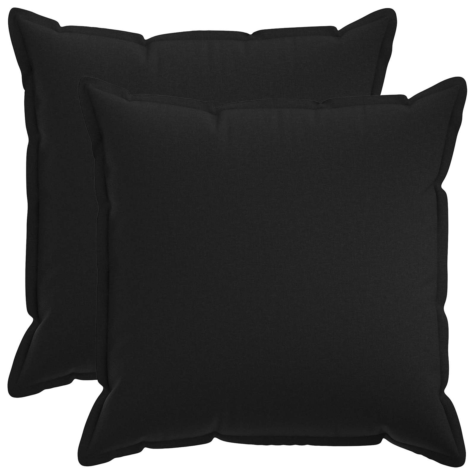 Párna huzat 2 pcs houten fekete 80 x 80 cm műlenszövet