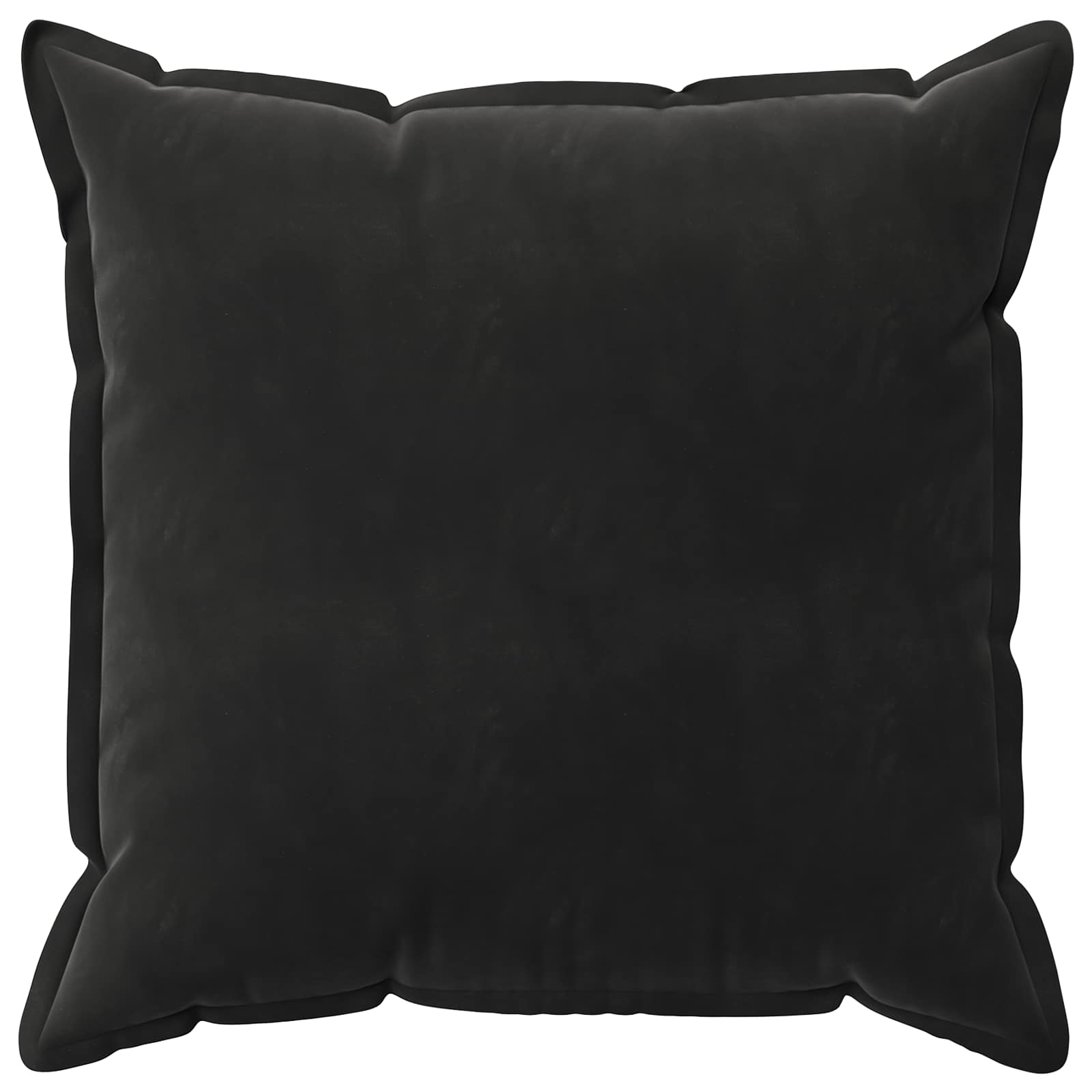 Párna huzat 6 pcs houten fekete 80 x 80 cm bársony