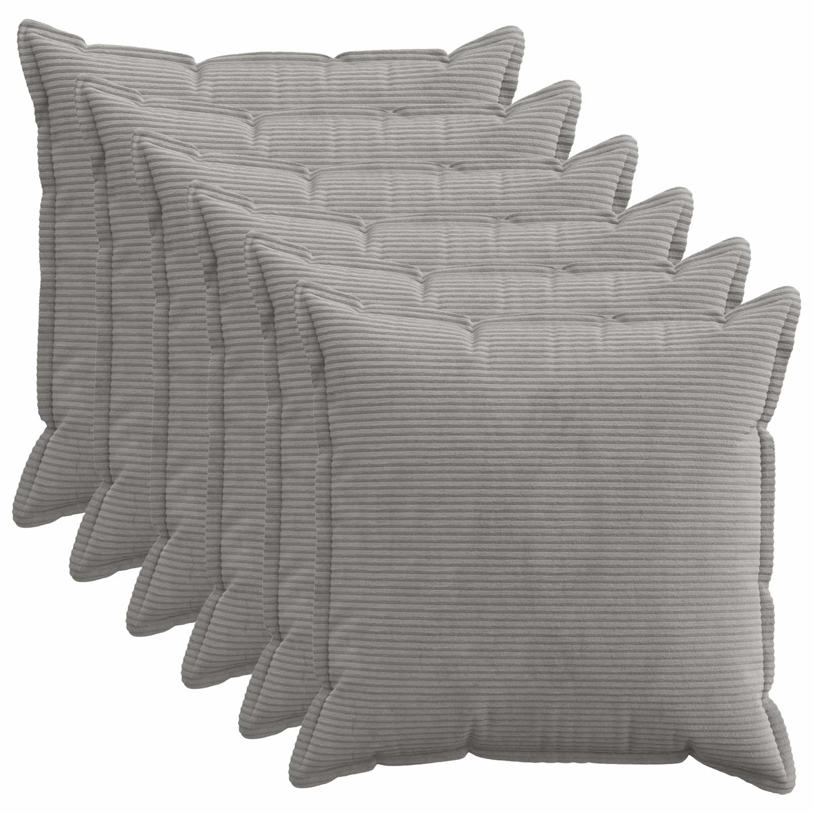 Párna huzat 6 db houten világosszürke 80 x 80 cm cord