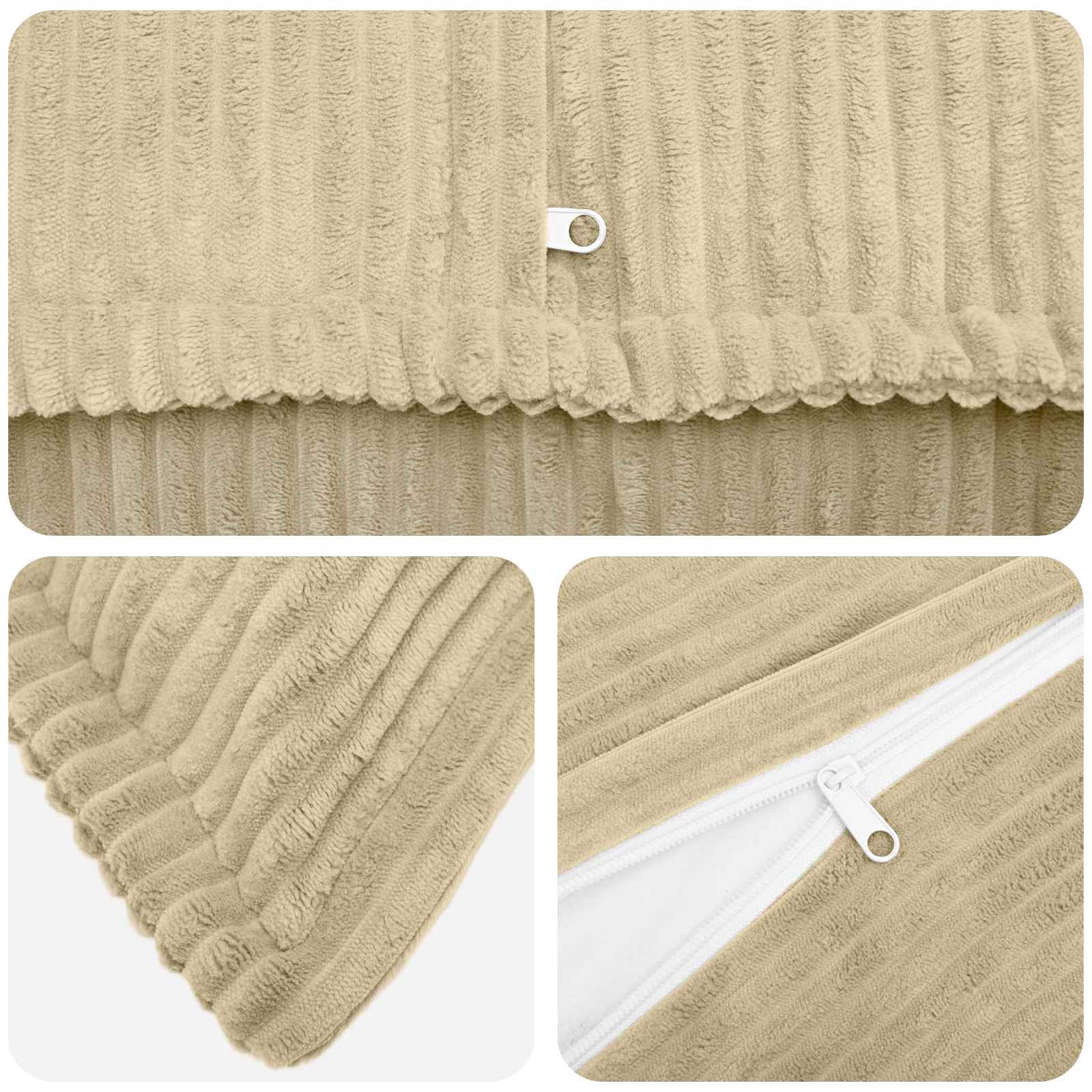 Párna huzat 2 db houten világos zöld szürke 80 x 80 cm cord