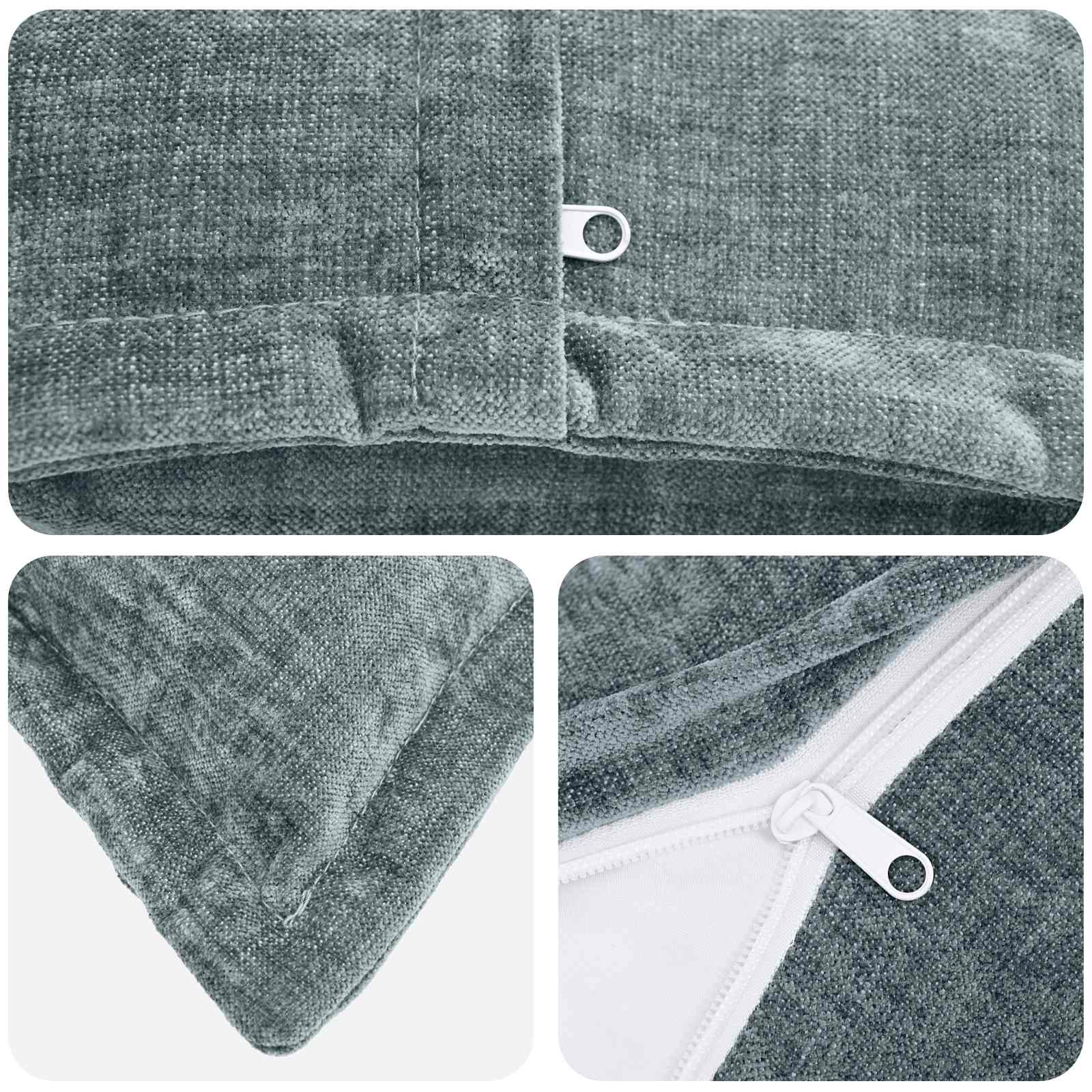 Párna huzat 6 db houten világoskék 80 x 80 cm chenille szövet