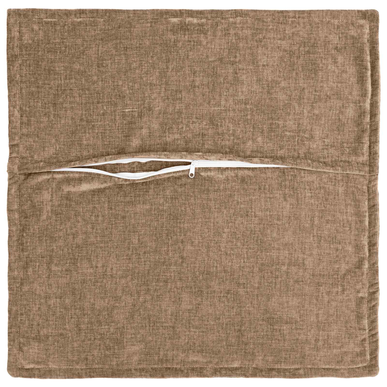 Párna huzat 6 pcs houten barna 80 x 80 cm chenille szövet