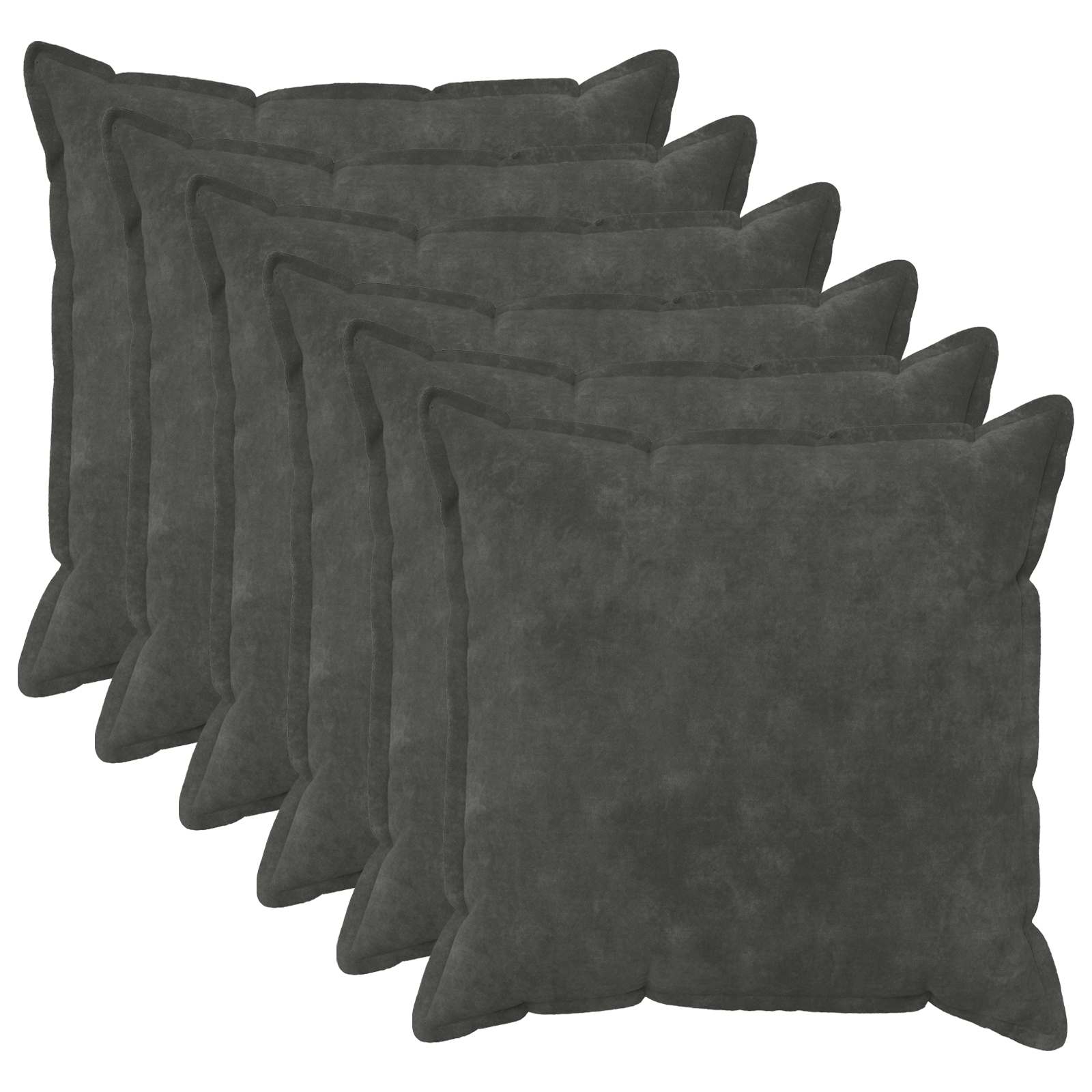 Párna huzat 6 pcs houten antracitszürke 80 x 80 cm