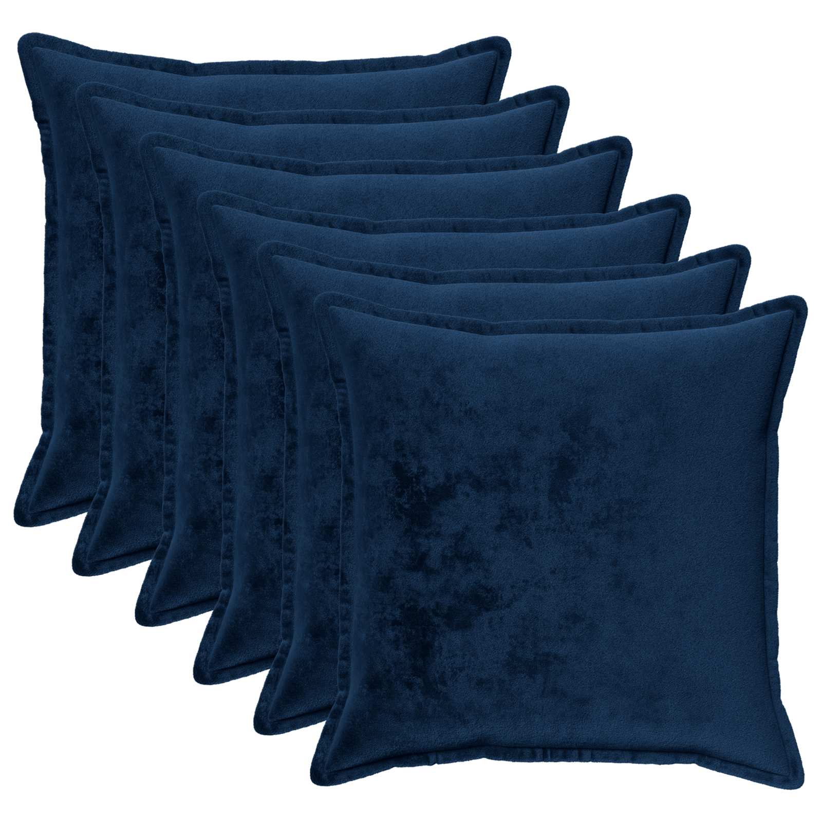Párna huzat 6 pcs houten sötétkék 80 x 80 cm flanell