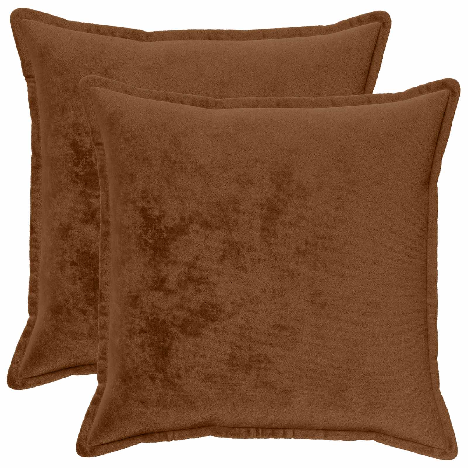 Párna huzat 2 pcs houten világos barna 80 x 80 cm flanell