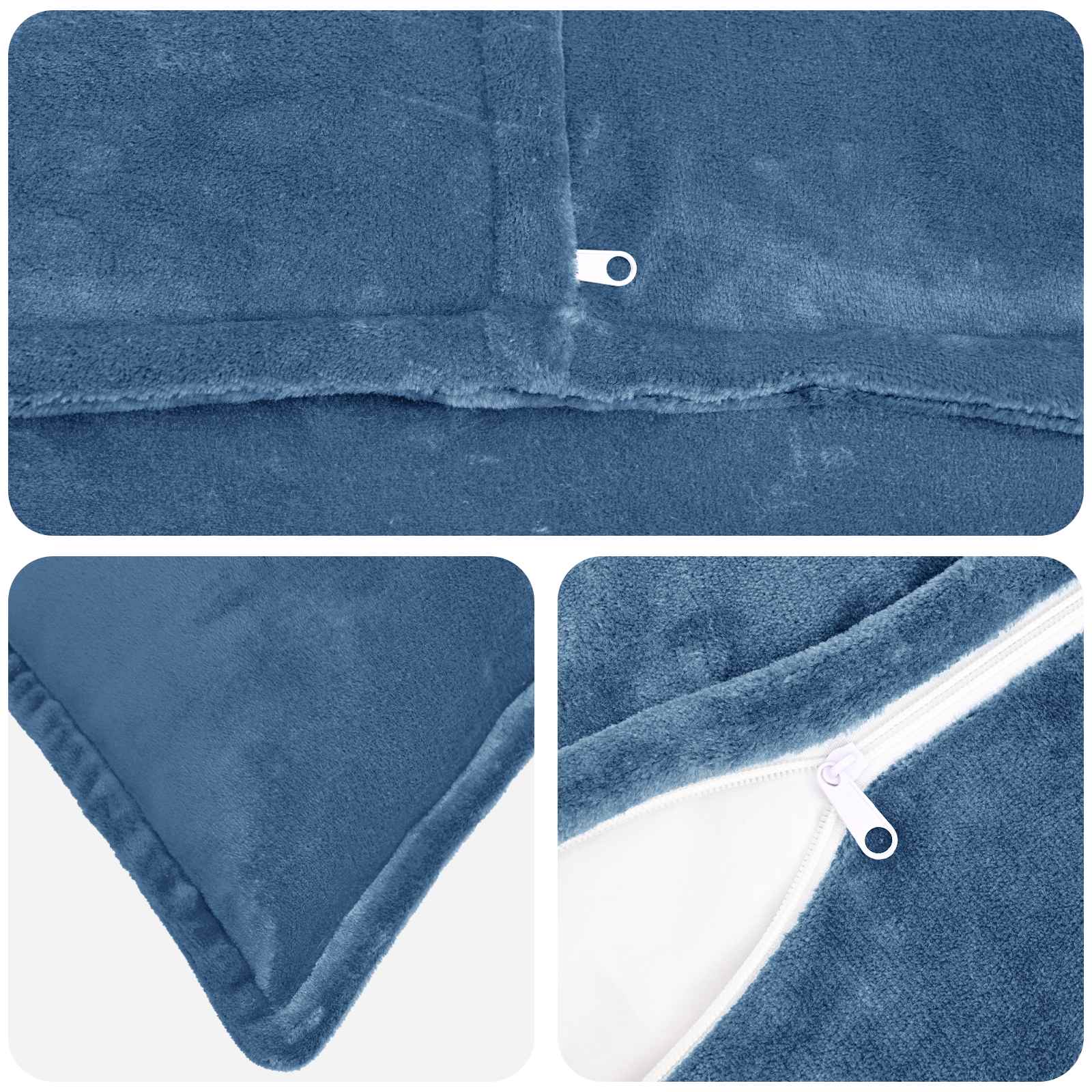 Párna huzat 6 pcs houten világoskék 80 x 80 cm flanell